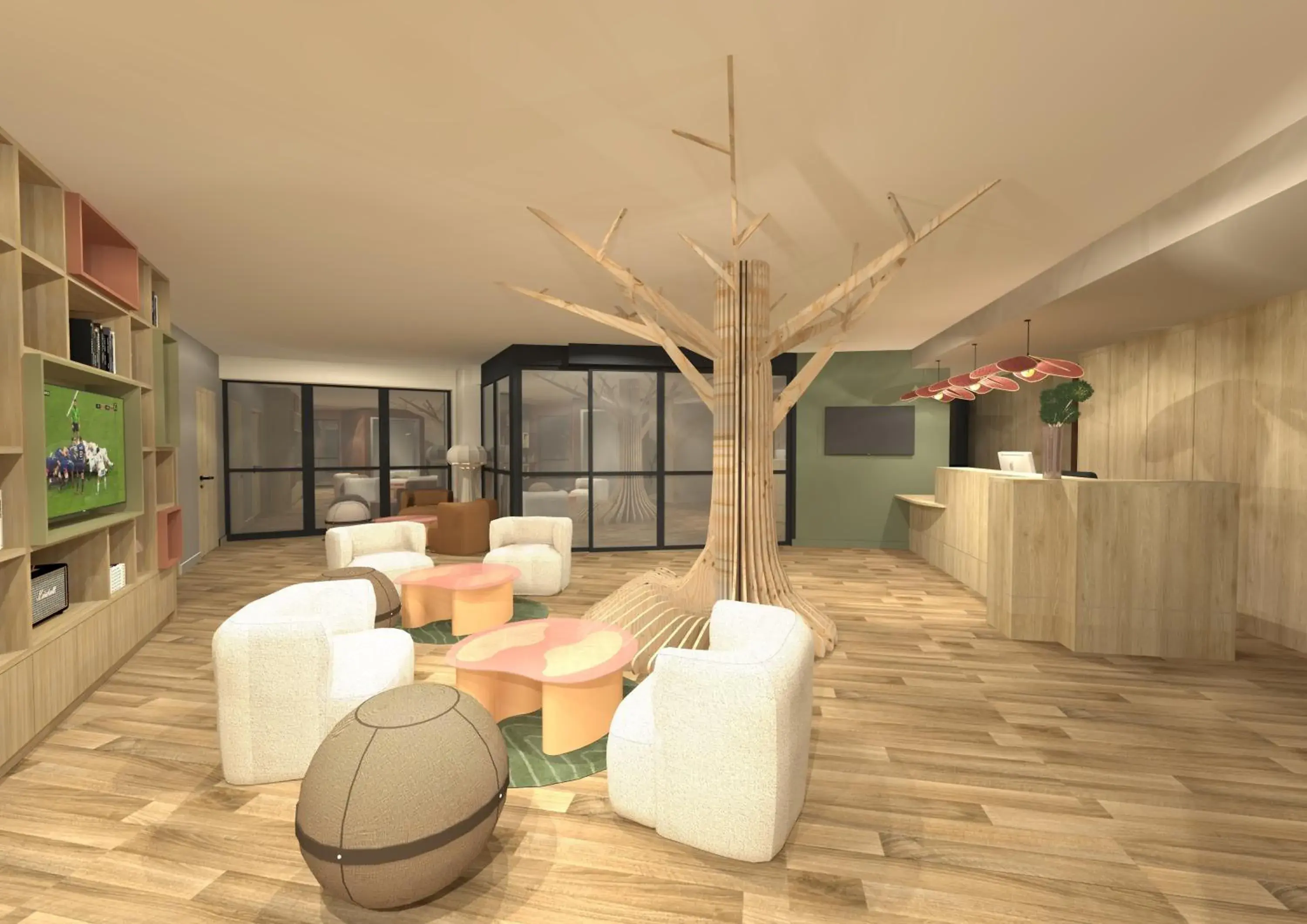 Lobby or reception in ibis Styles Guéret Lobby or reception in ibis Styles Guéret