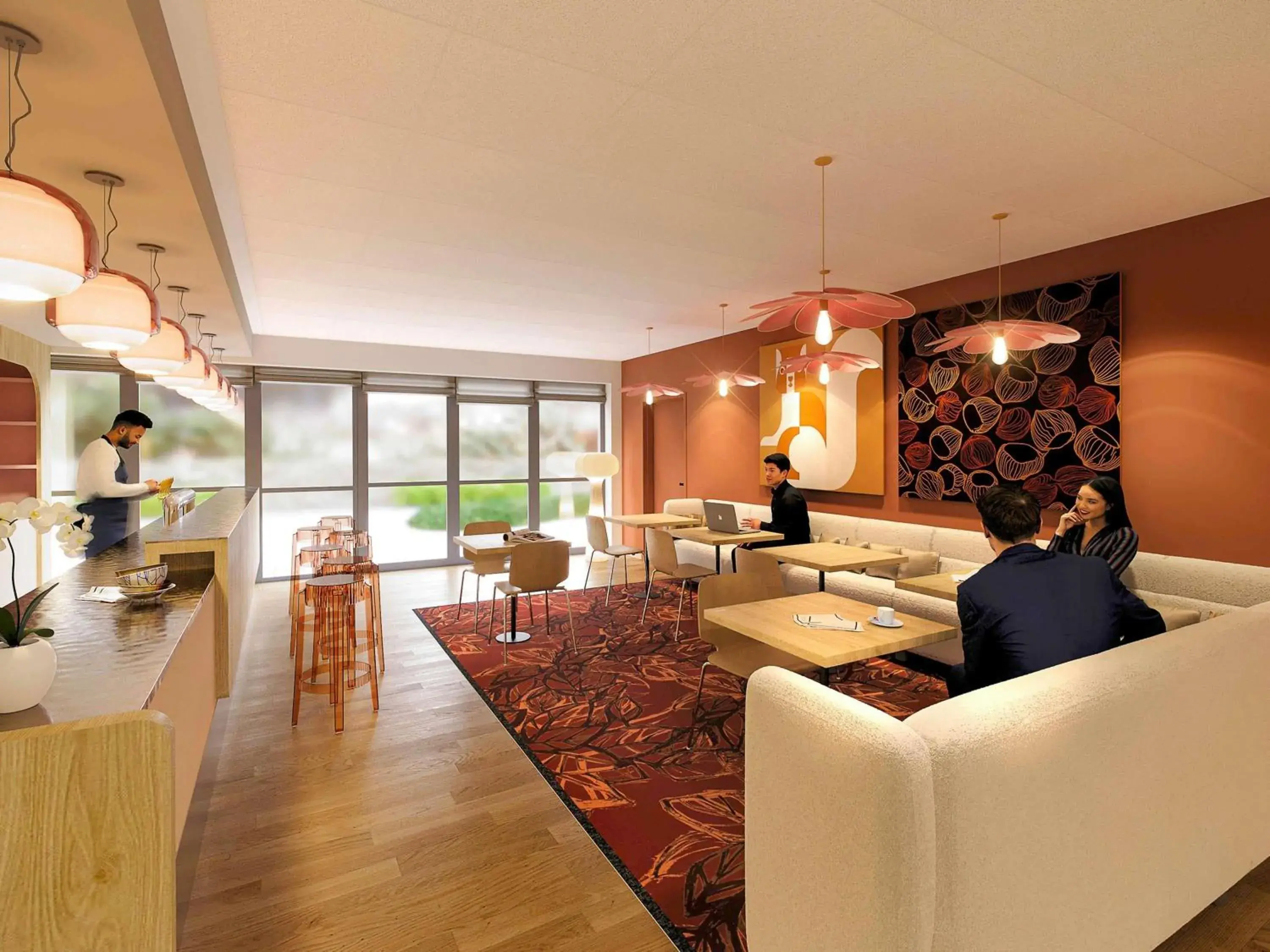 Lounge or bar in ibis Styles Guéret Lounge or bar in ibis Styles Guéret