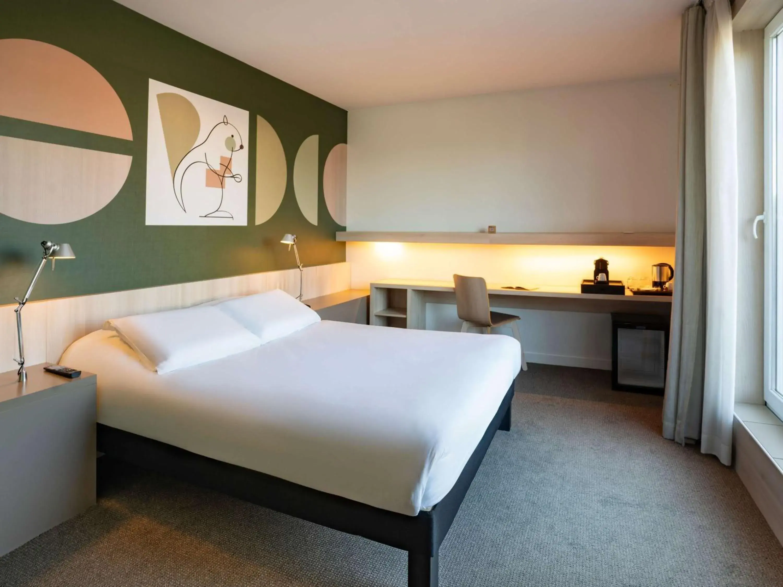 Bedroom, Bed in ibis Styles Guéret Bedroom, Bed in ibis Styles Guéret