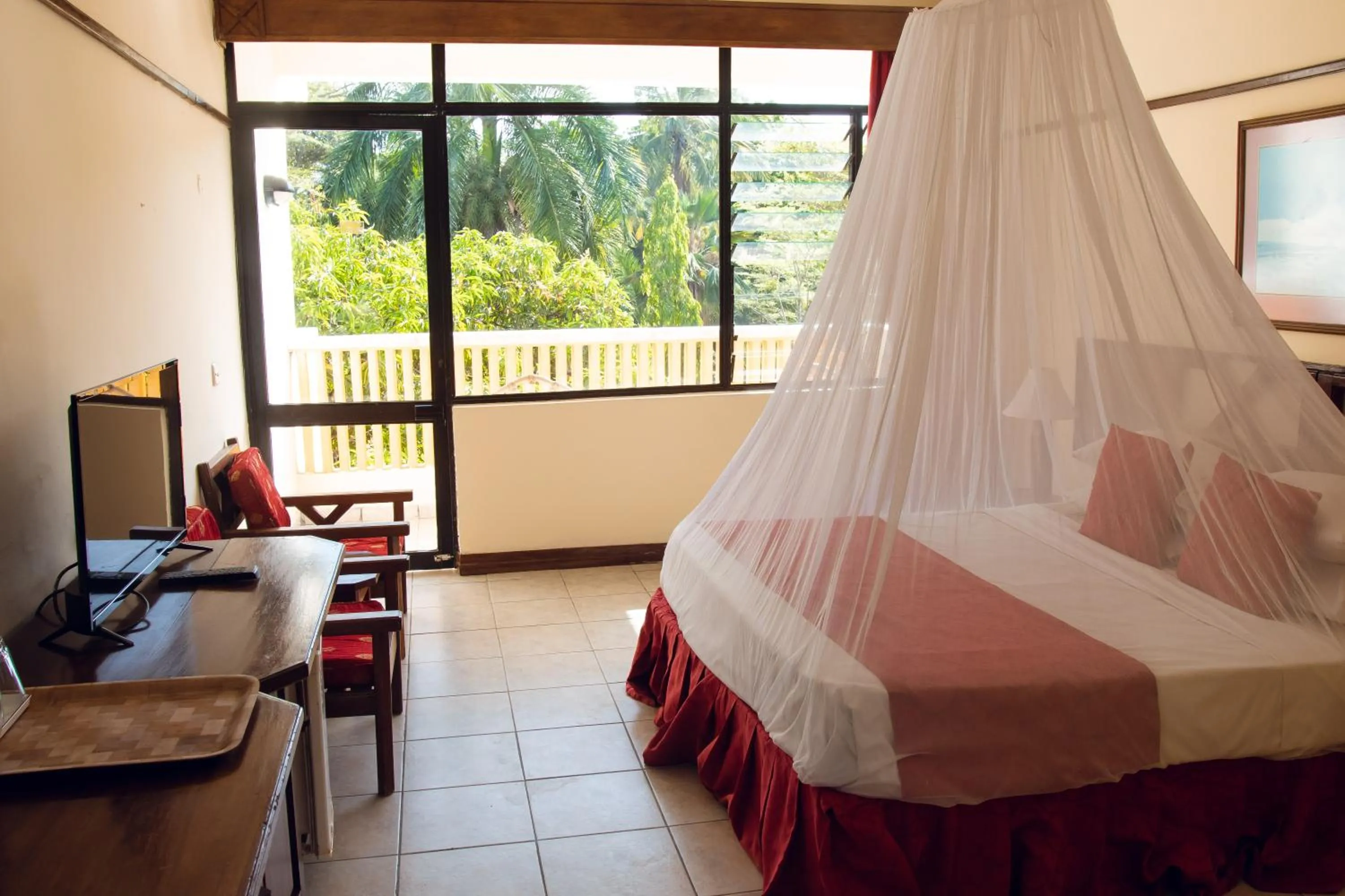 Bed in Indiana Beach Apartments