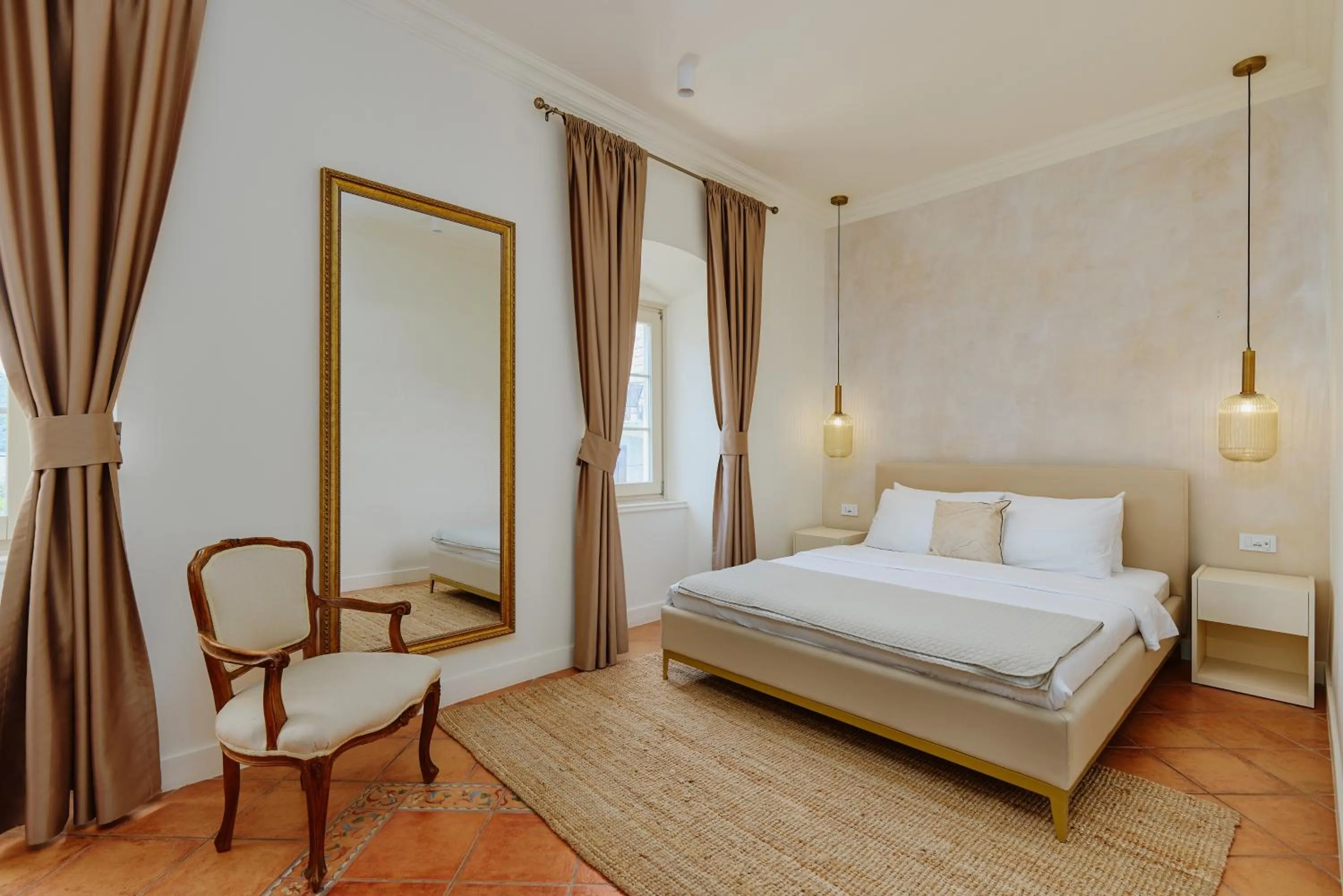 Bed in Vila Perast Boutique Hotel