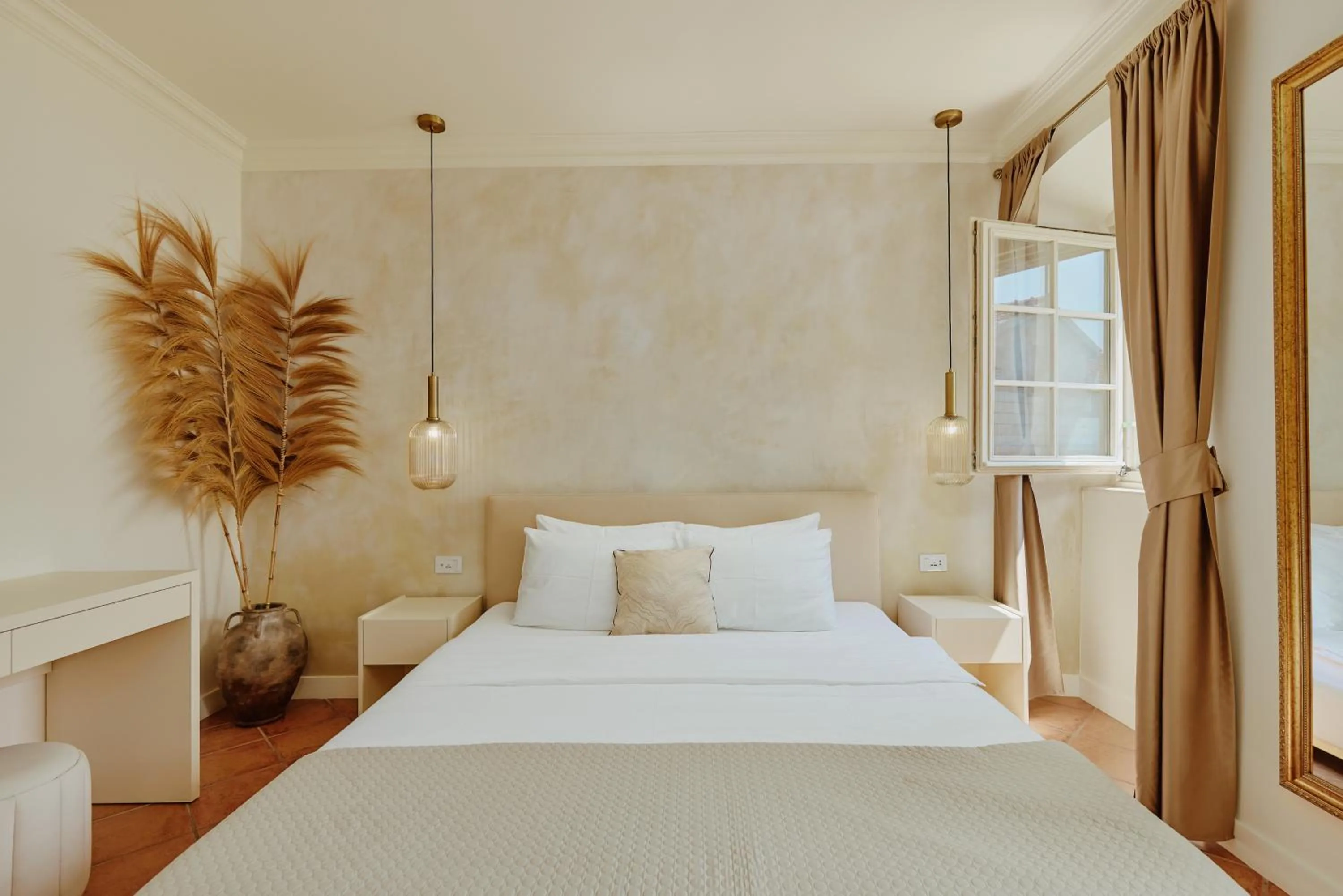 Bed in Vila Perast Boutique Hotel
