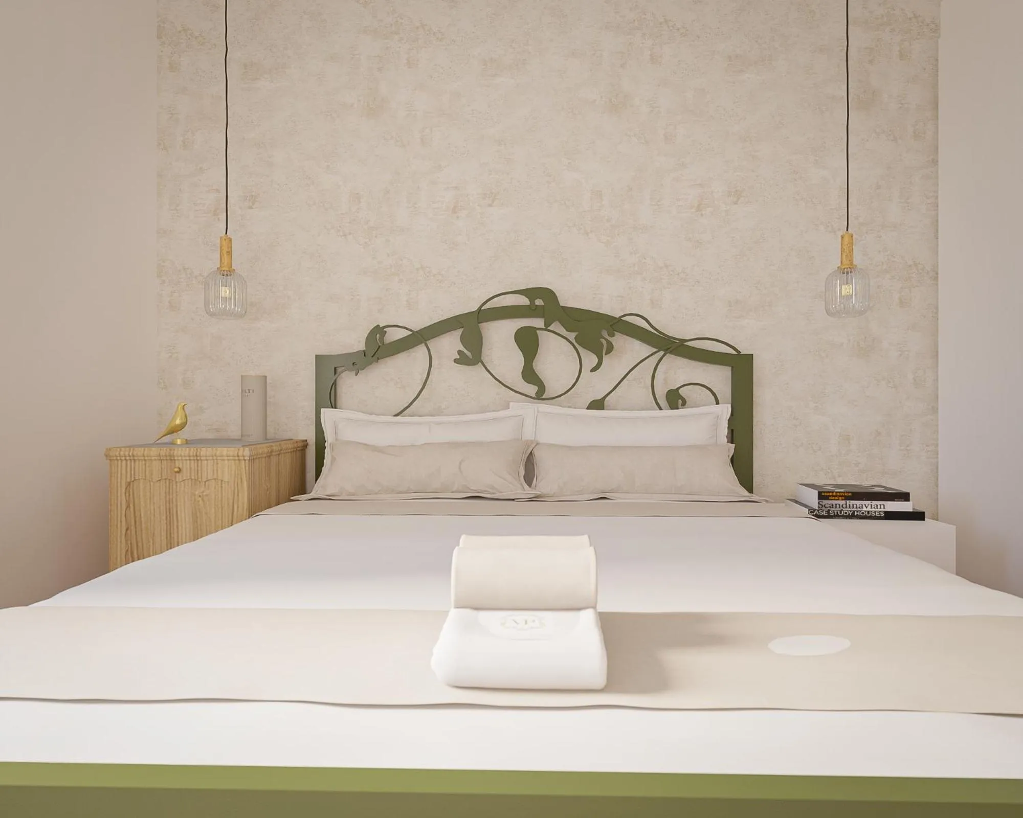 Bed in Vila Perast Boutique Hotel