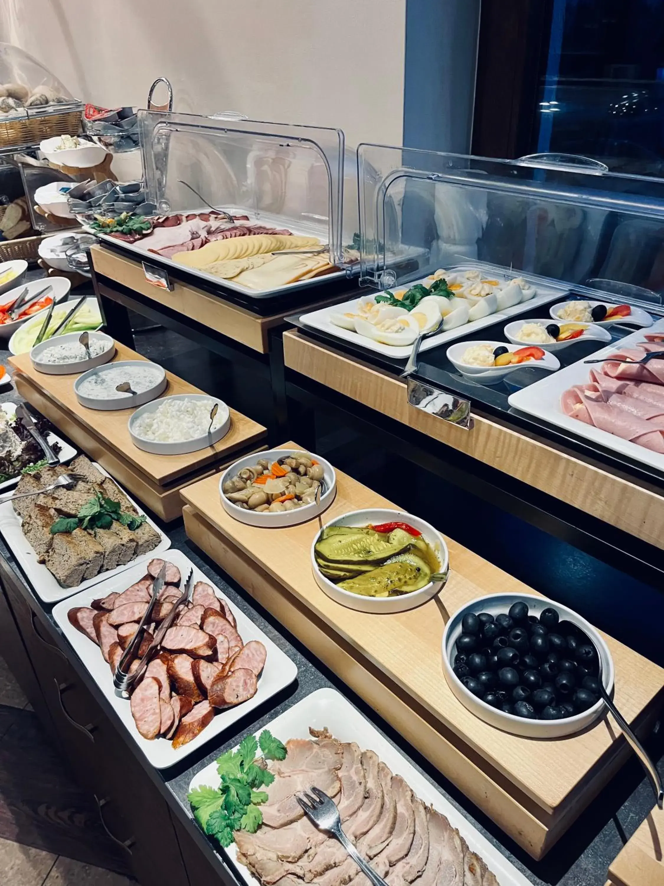 Buffet breakfast in Amber Hotel Buffet breakfast in Amber Hotel