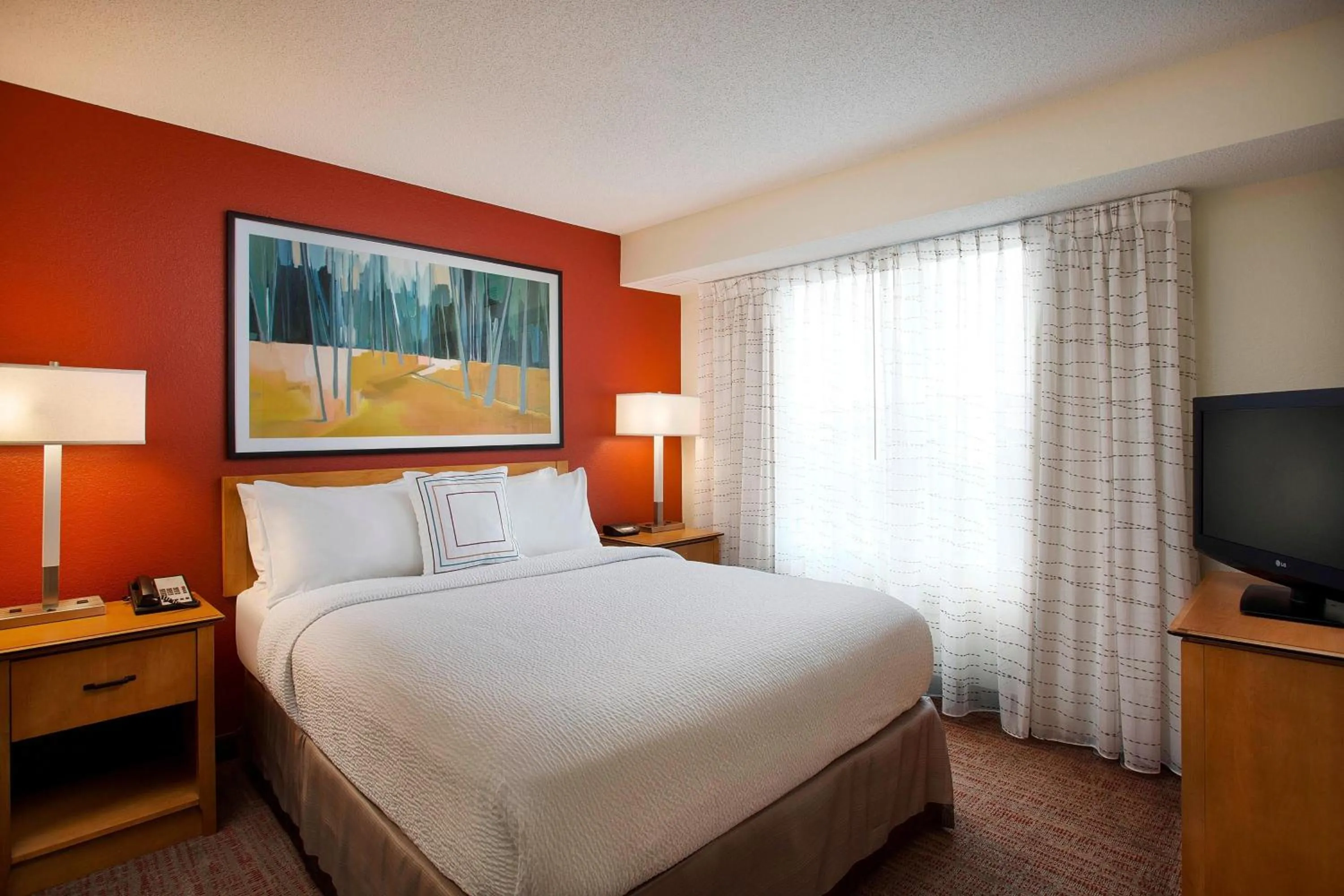 Bedroom, Bed in Residence Inn by Marriott Detroit / Novi