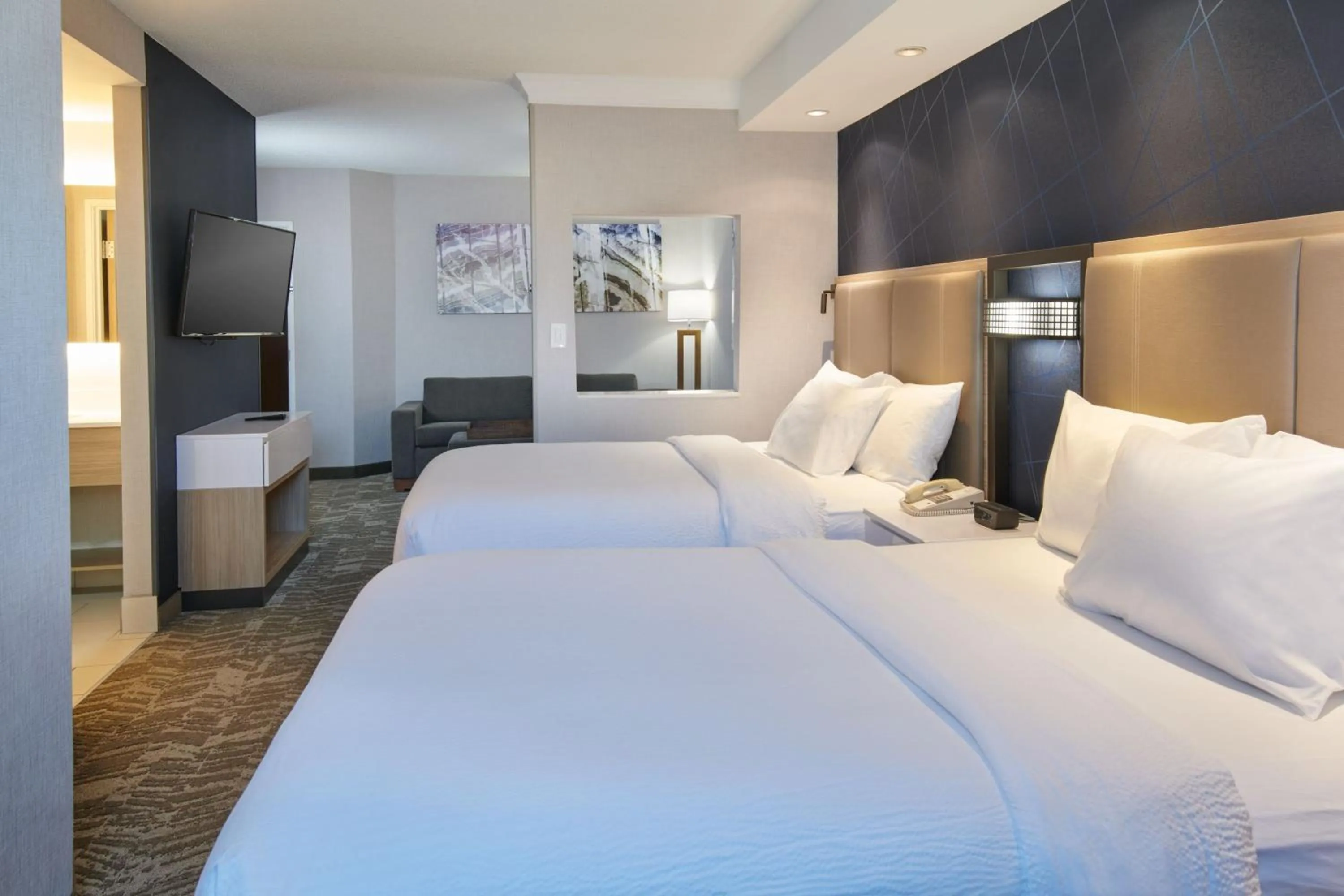 Photo of the whole room, Bed in SpringHill Suites Detroit Southfield