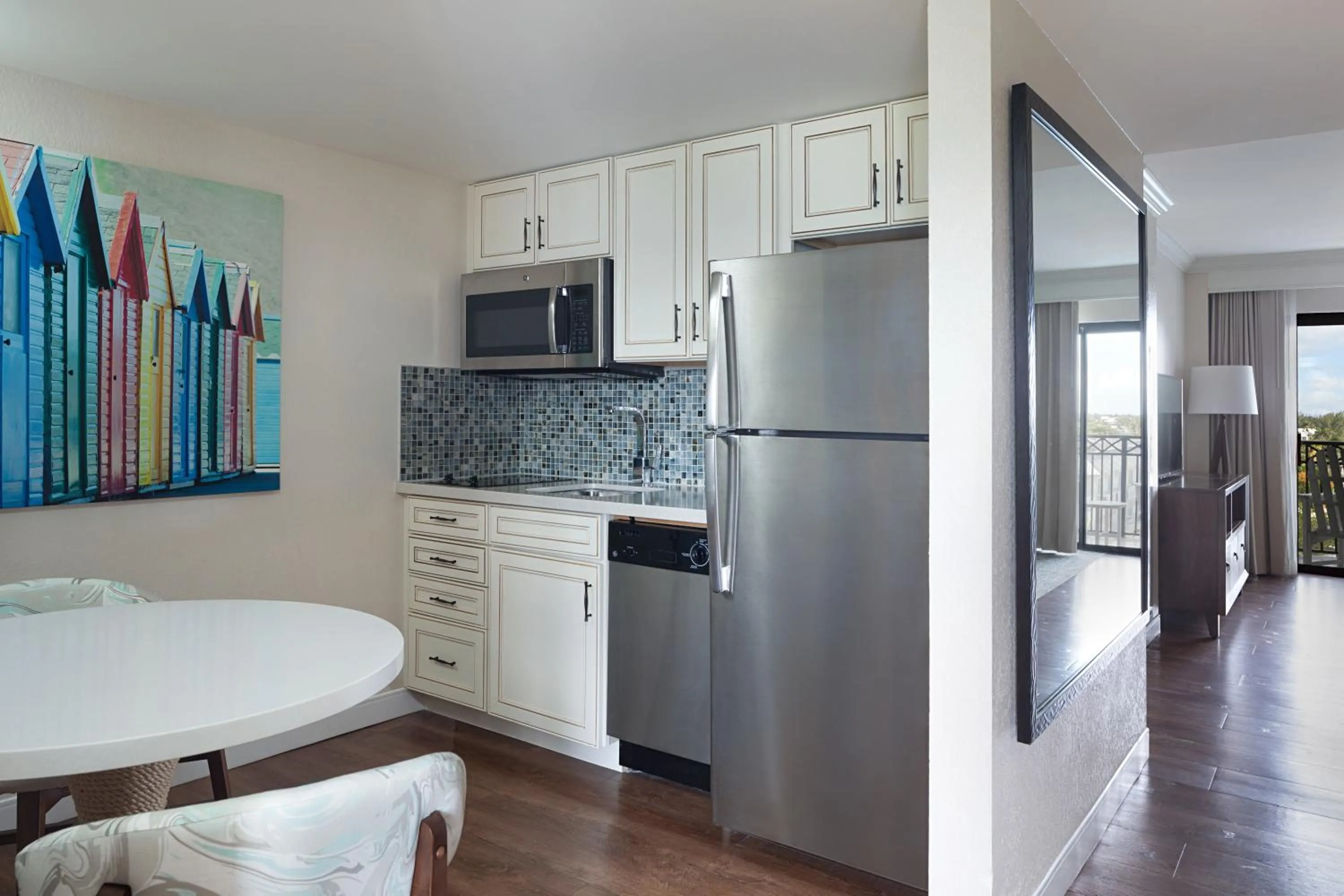 kitchen in The Atlantic Suites on the Ave