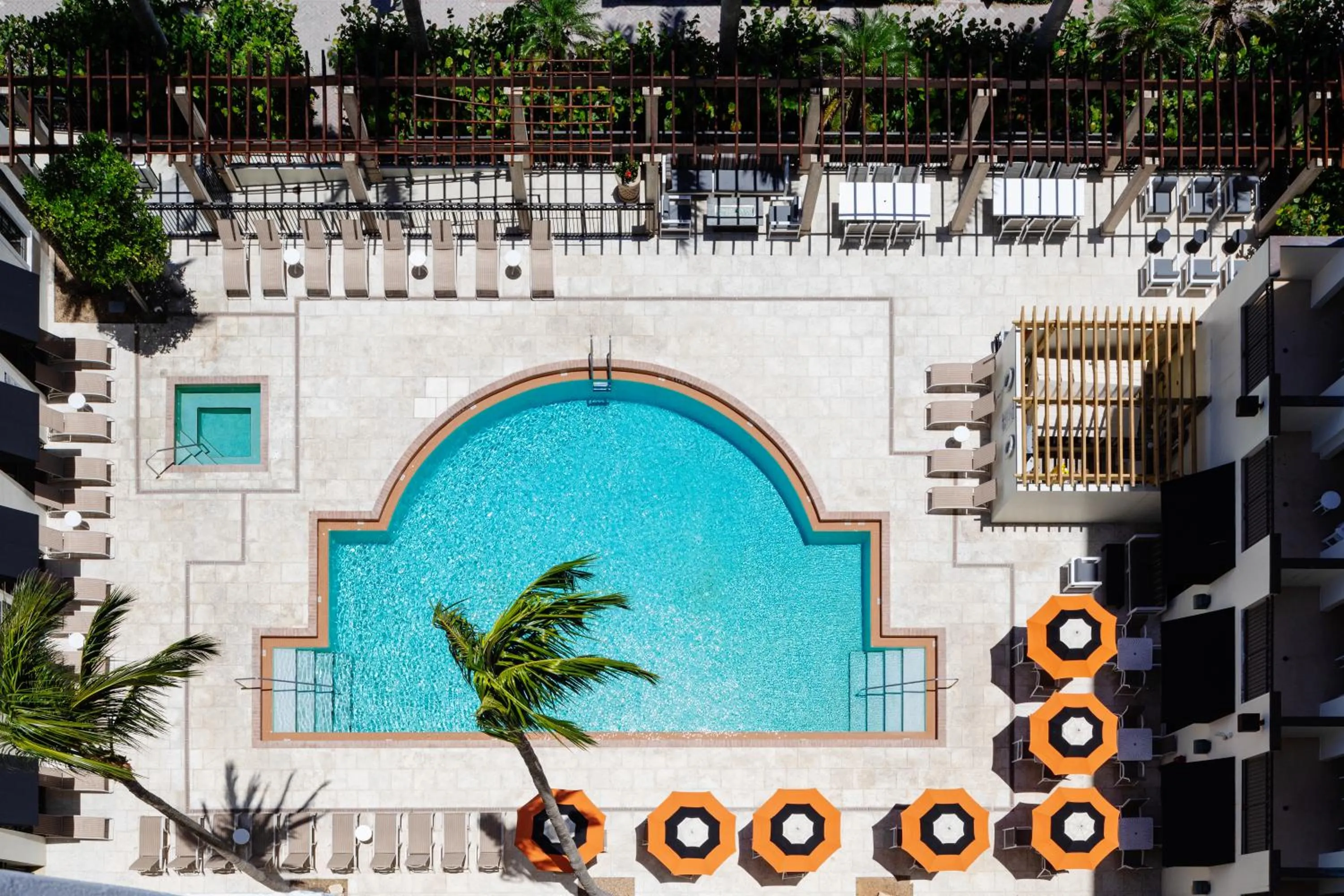 Pool view in The Atlantic Suites on the Ave