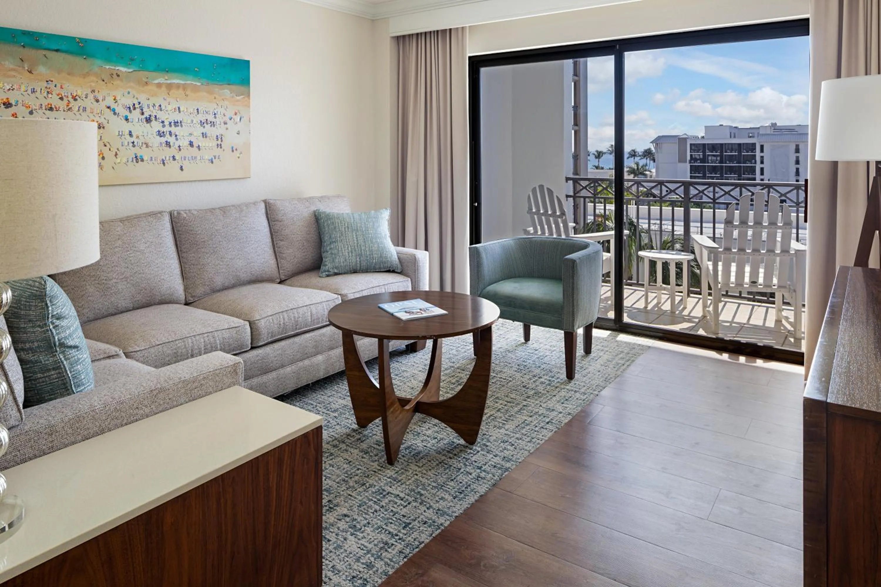 Living room in The Atlantic Suites on the Ave