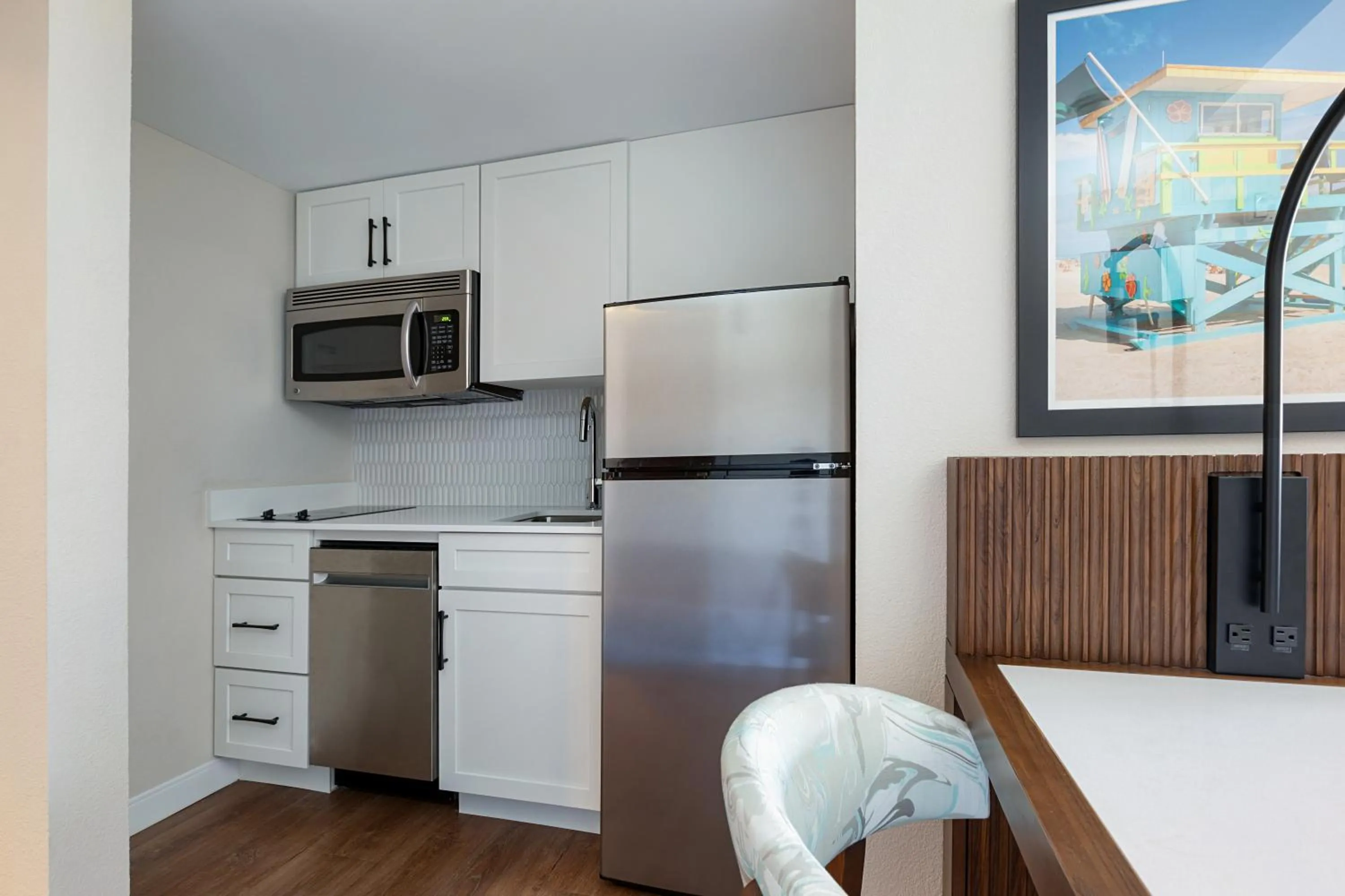 kitchen in The Atlantic Suites on the Ave