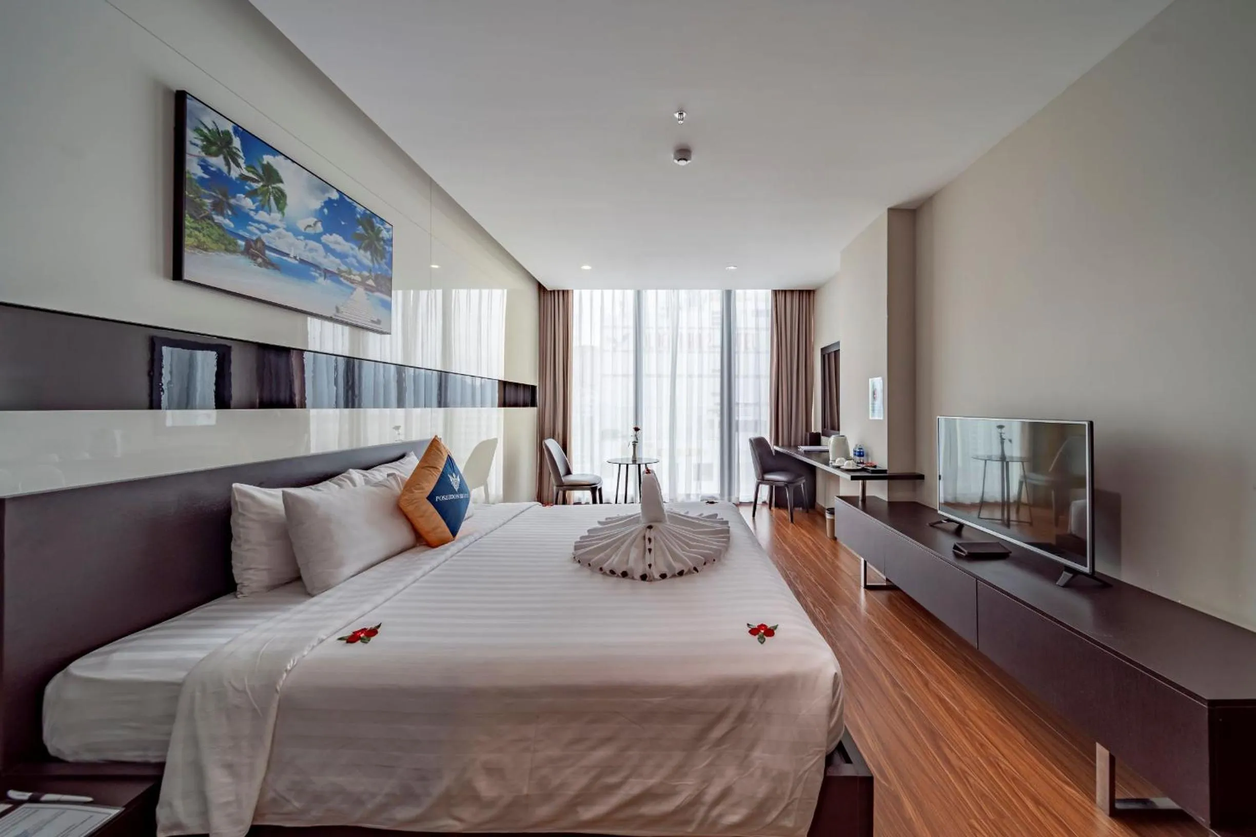 Photo of the whole room, Bed in Poseidon Nha Trang Hotel
