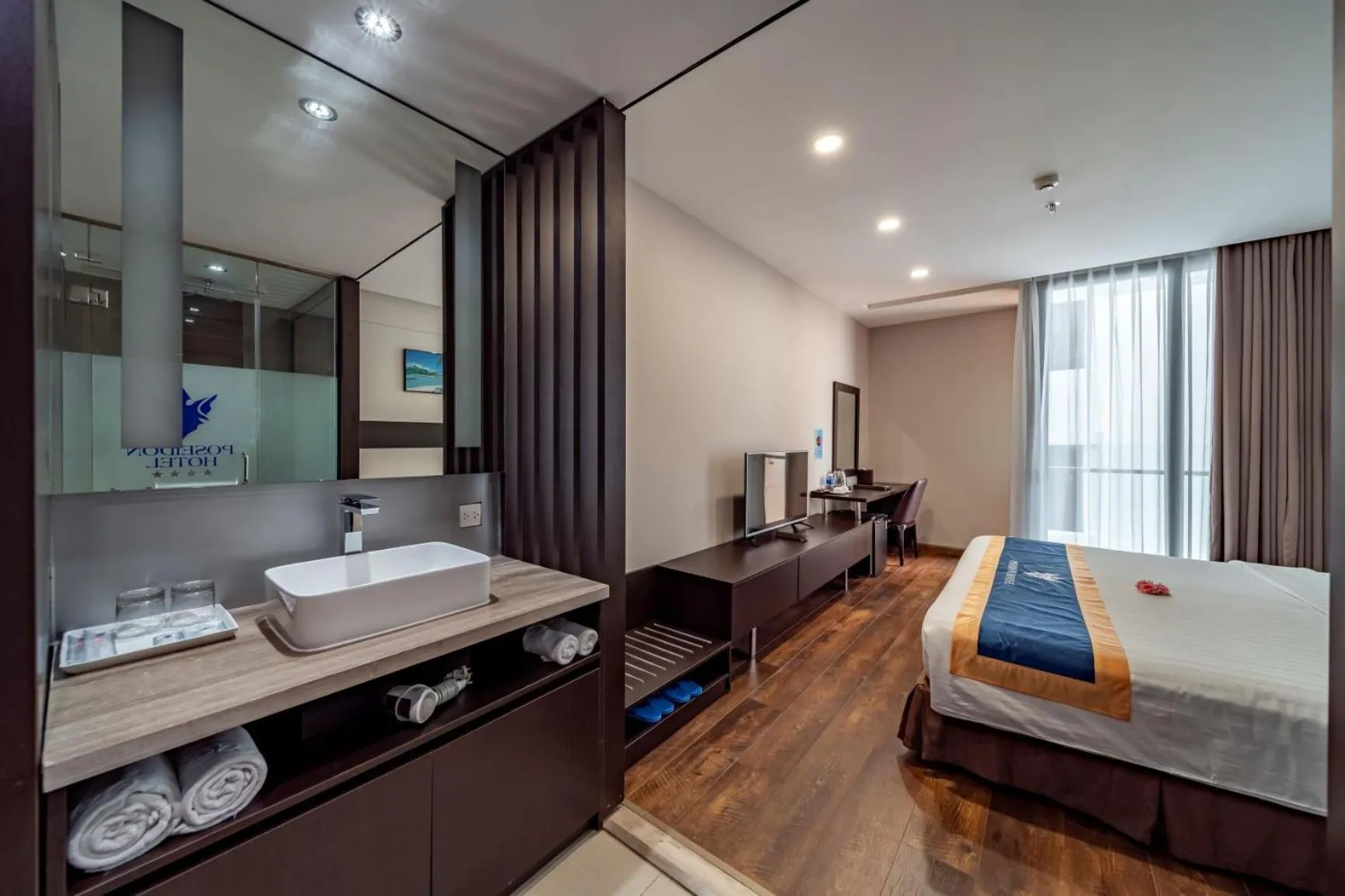 Photo of the whole room, Bed in Poseidon Nha Trang Hotel