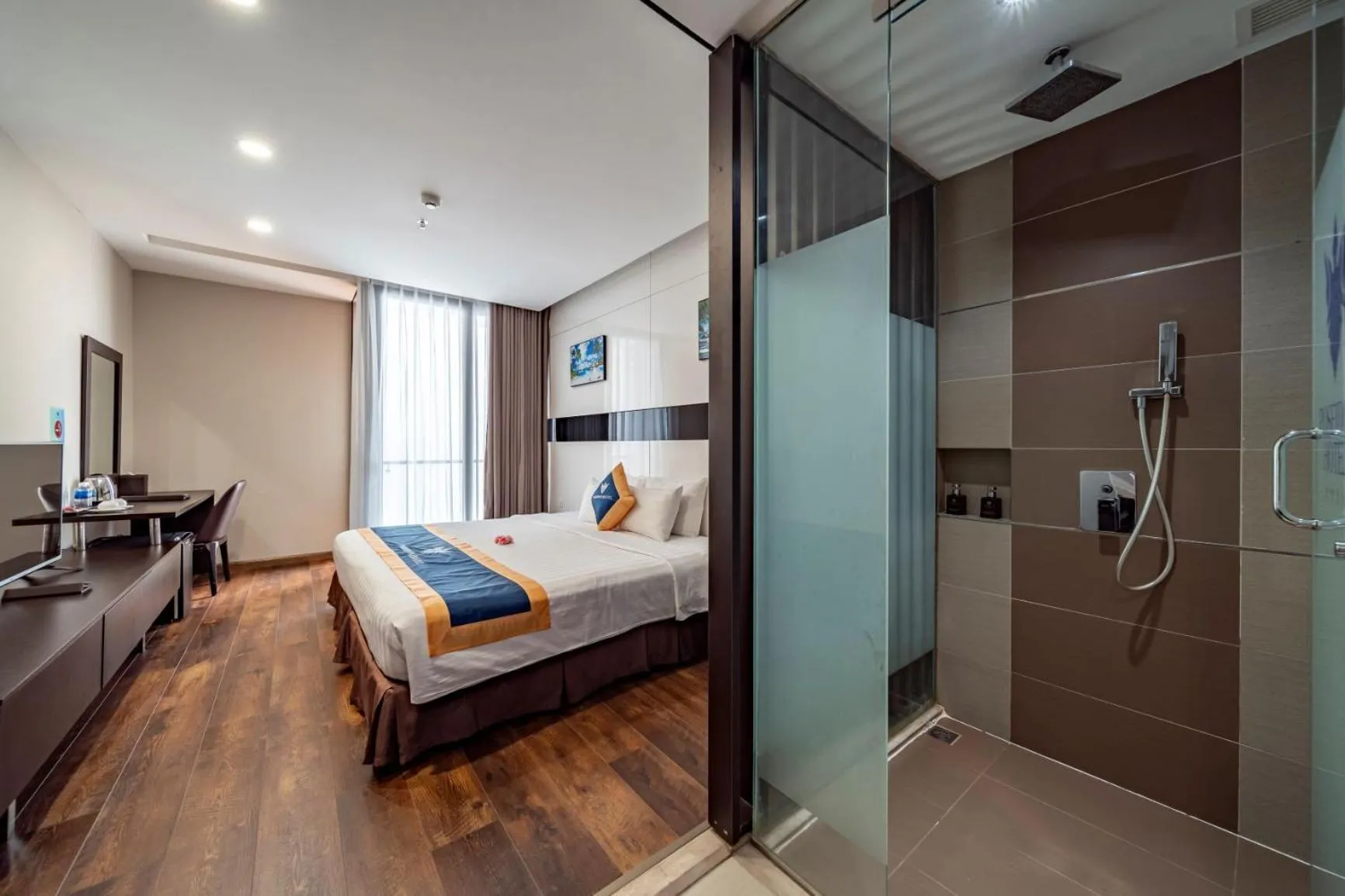 Photo of the whole room, Bed in Poseidon Nha Trang Hotel