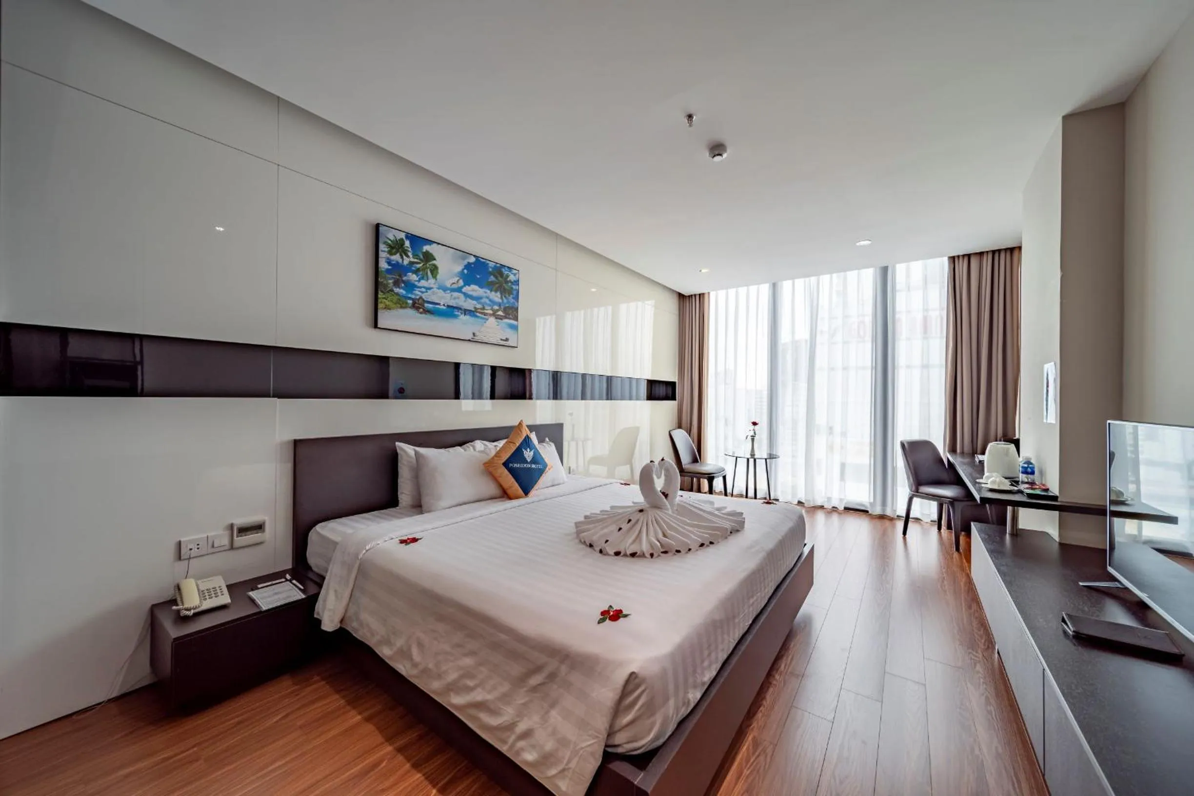 Photo of the whole room, Bed in Poseidon Nha Trang Hotel