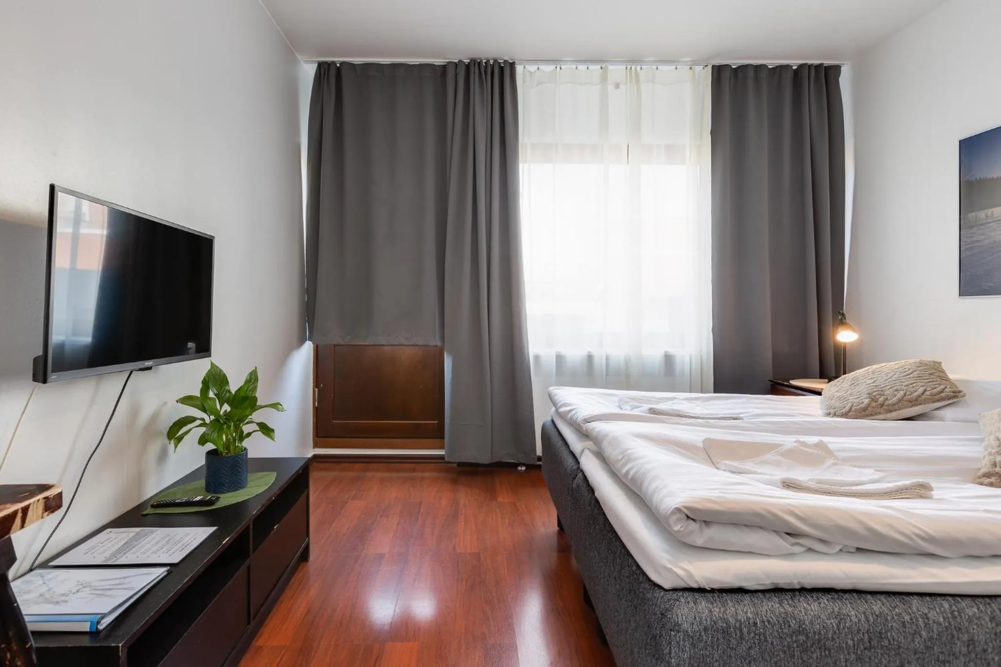 Bed in Santa's City Apartments