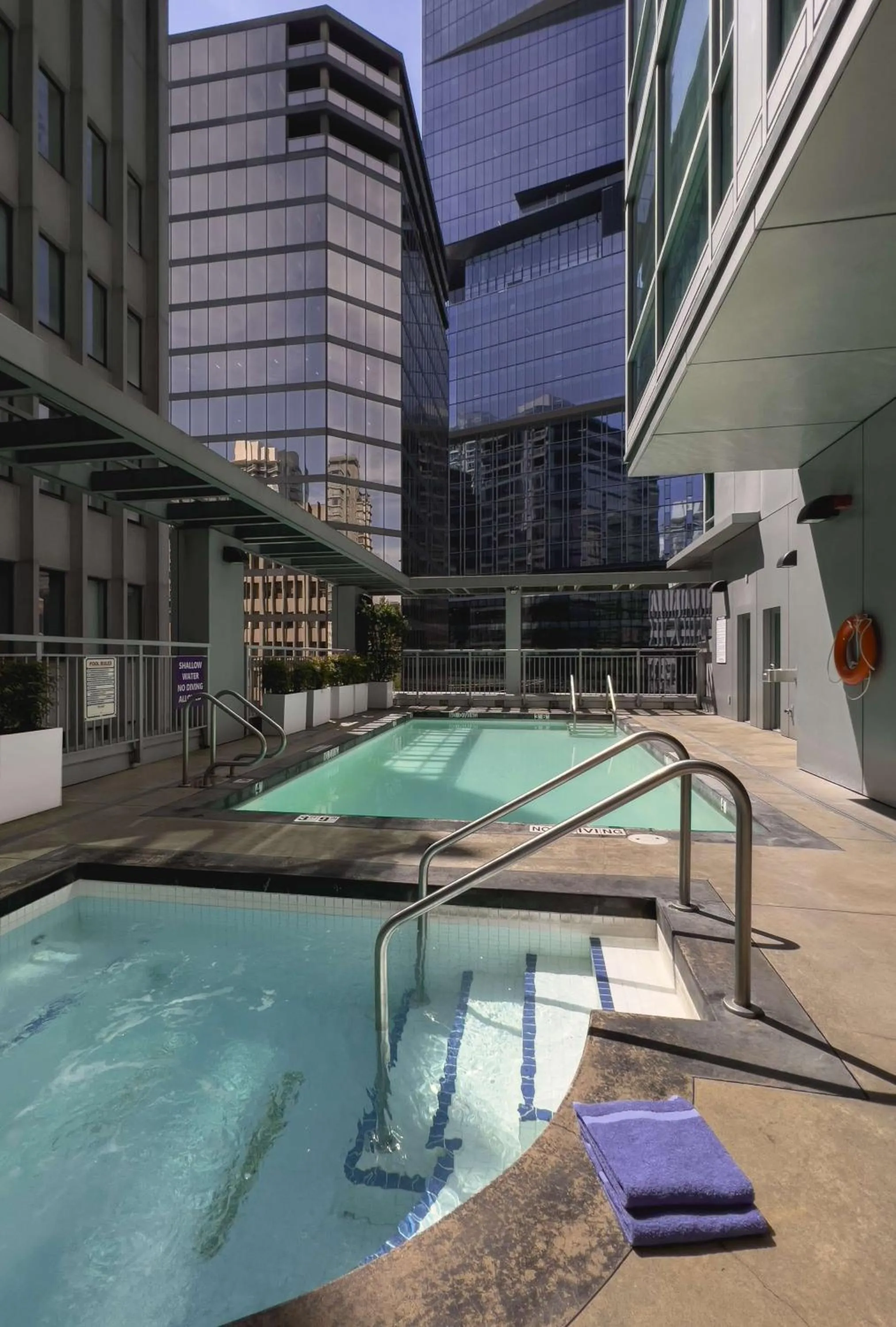 Pool view in Coast Coal Harbour Vancouver Hotel by APA