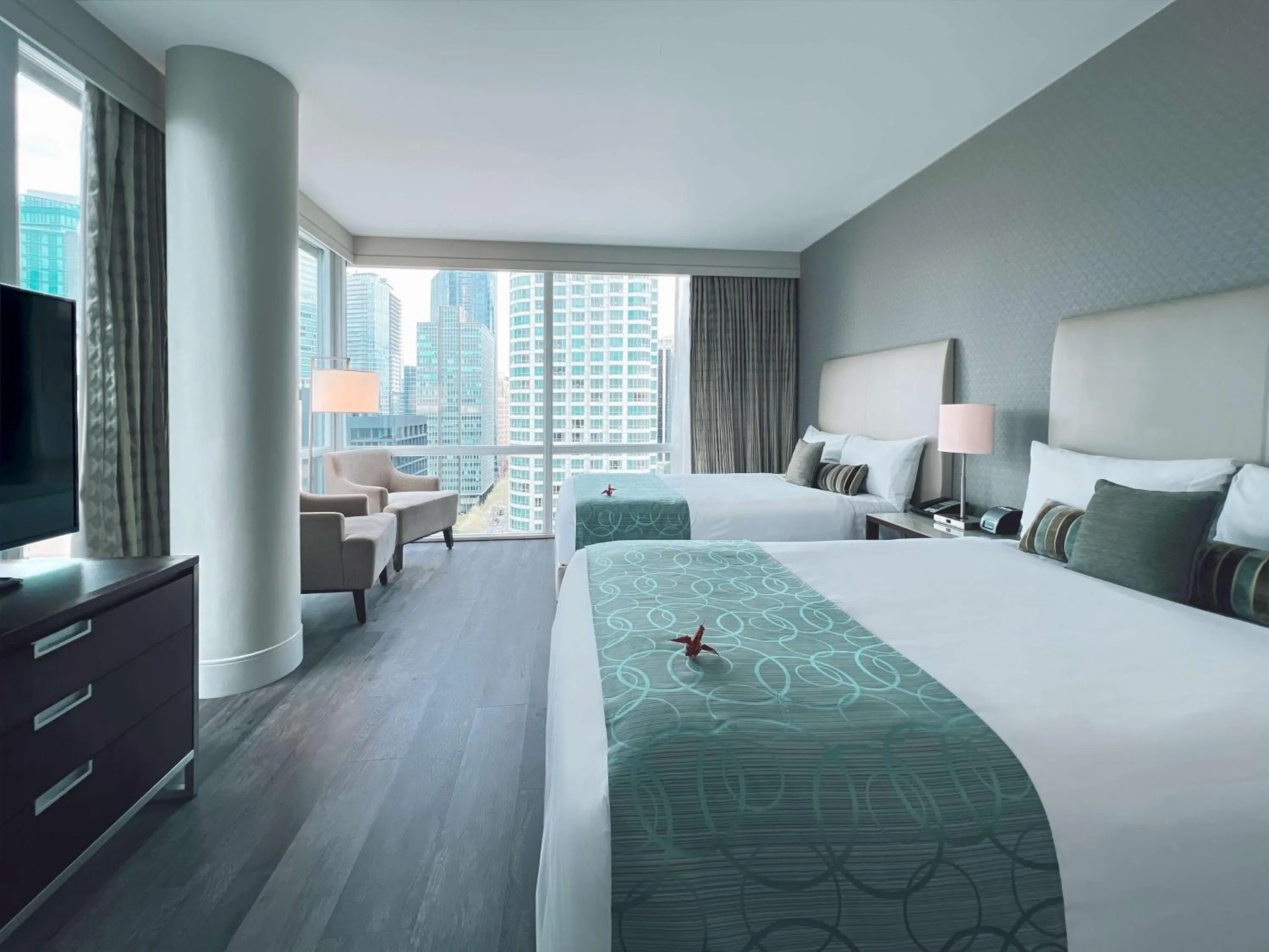 Bedroom, Bed in Coast Coal Harbour Vancouver Hotel by APA