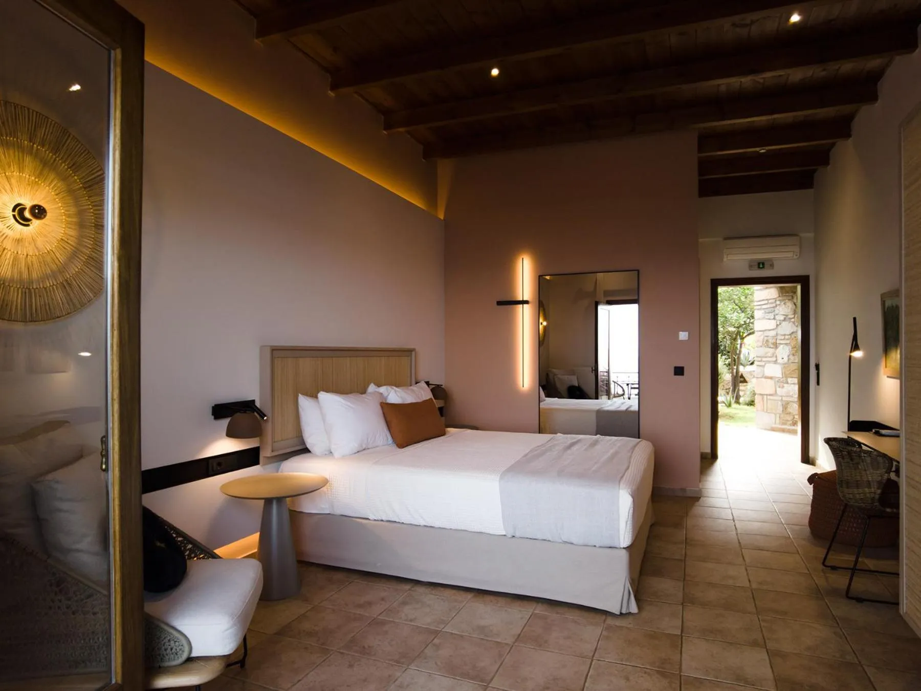 Bed in Yialasi Hotel