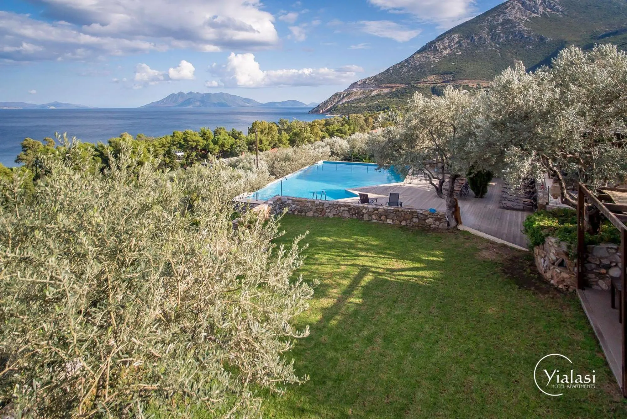 Pool view in Yialasi Hotel