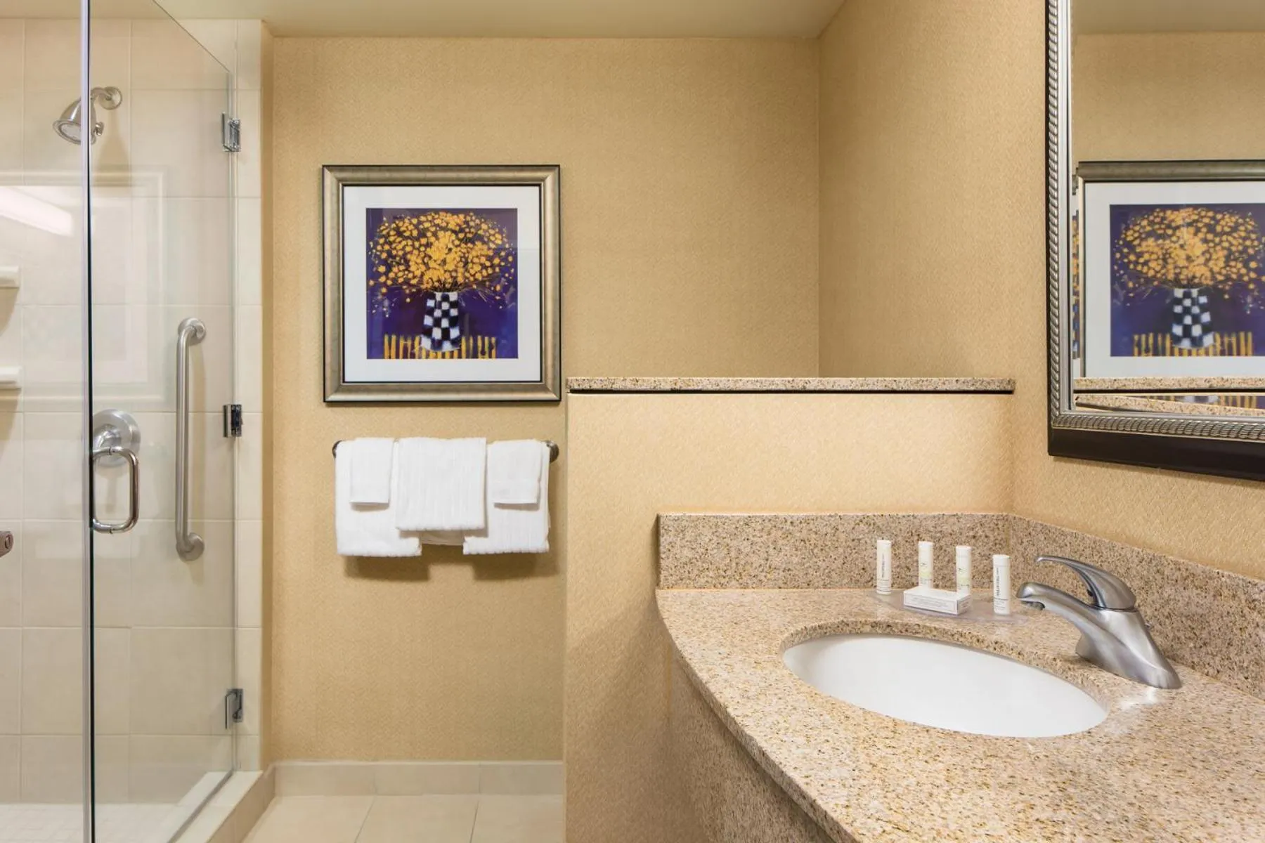 Shower in Courtyard Des Moines Ankeny