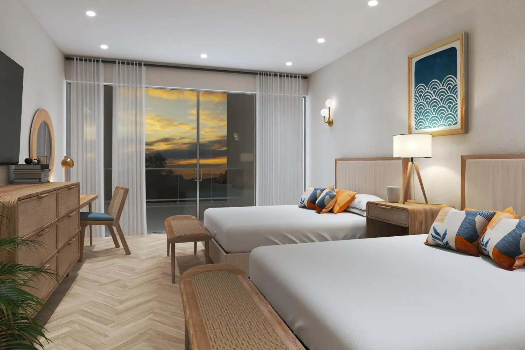 Bed in Bay Gardens Beach Resort & Spa