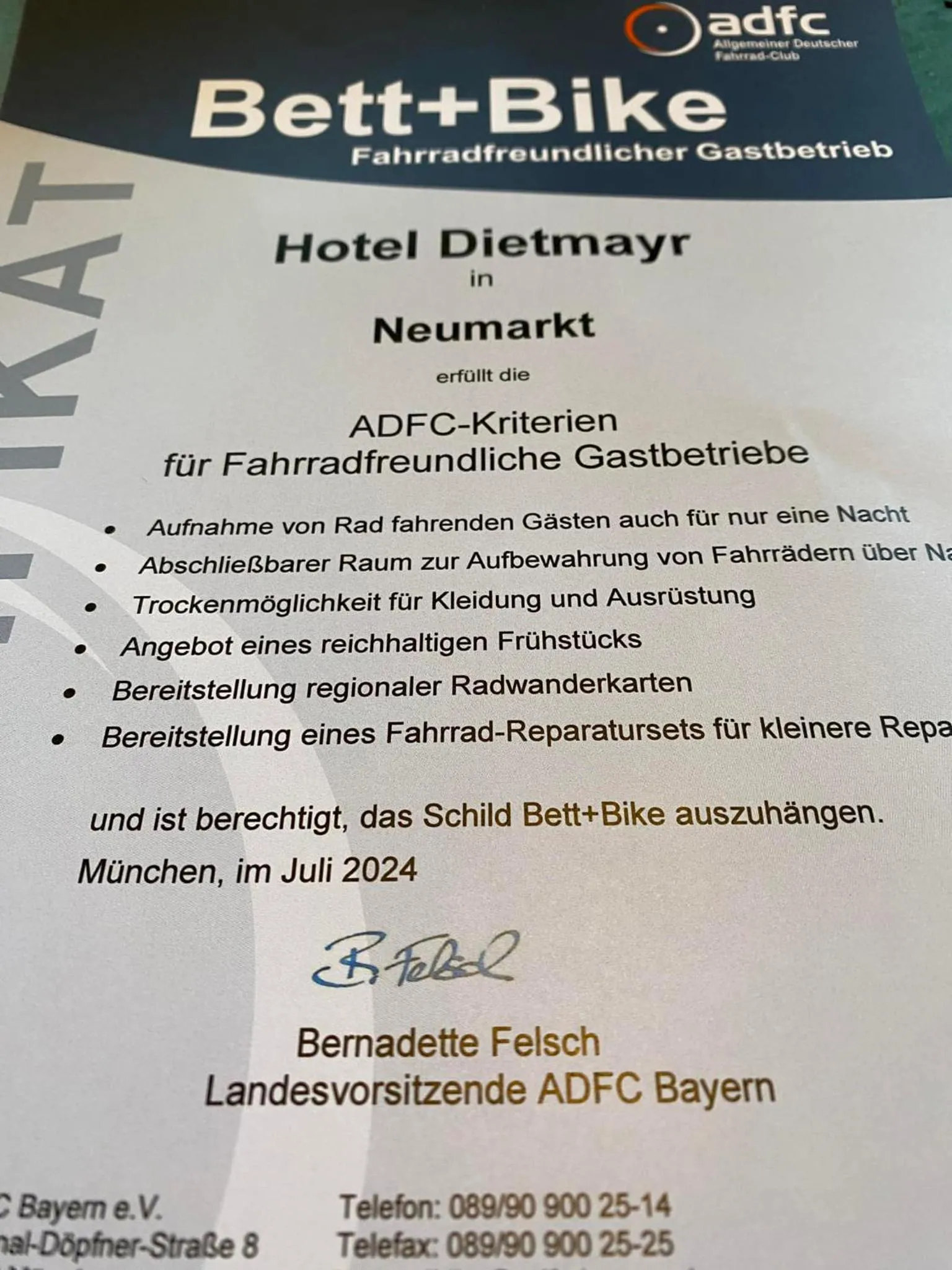 Cycling in Hotel Dietmayr