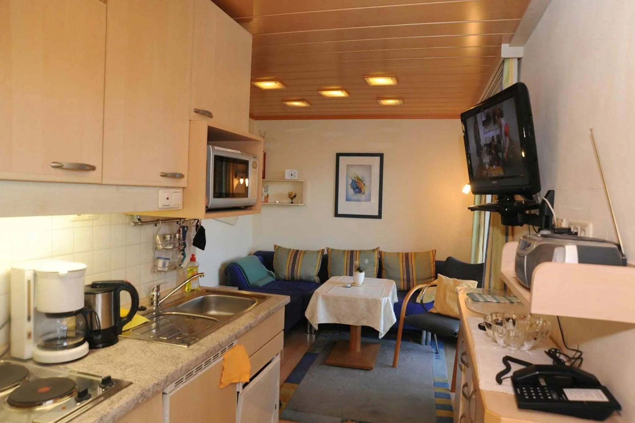 Kitchen or kitchenette in Pension / FW Gästehaus Stern