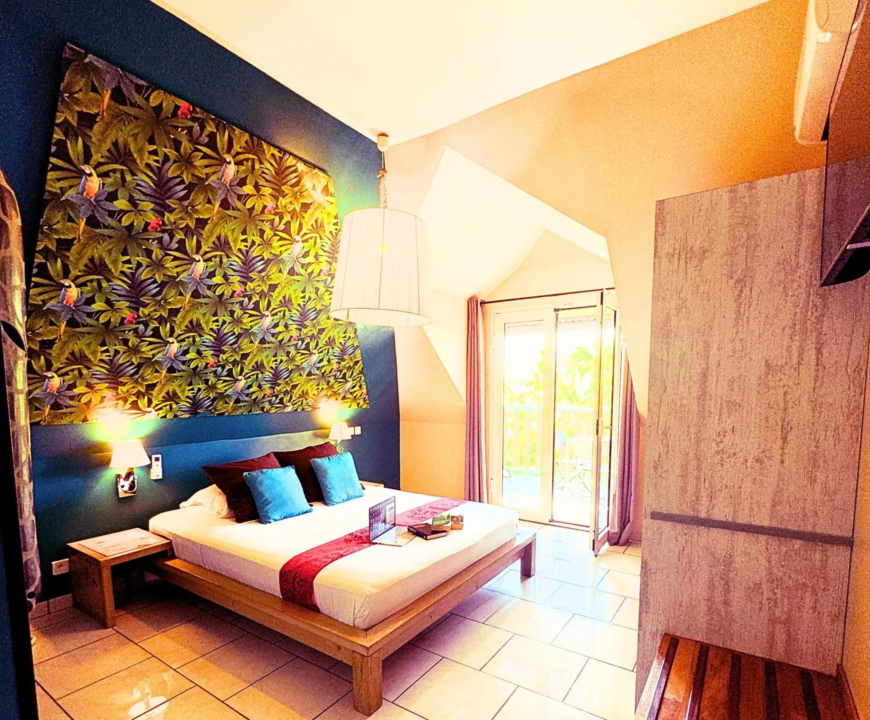 Bed in Hôtel les Bougainvilliers