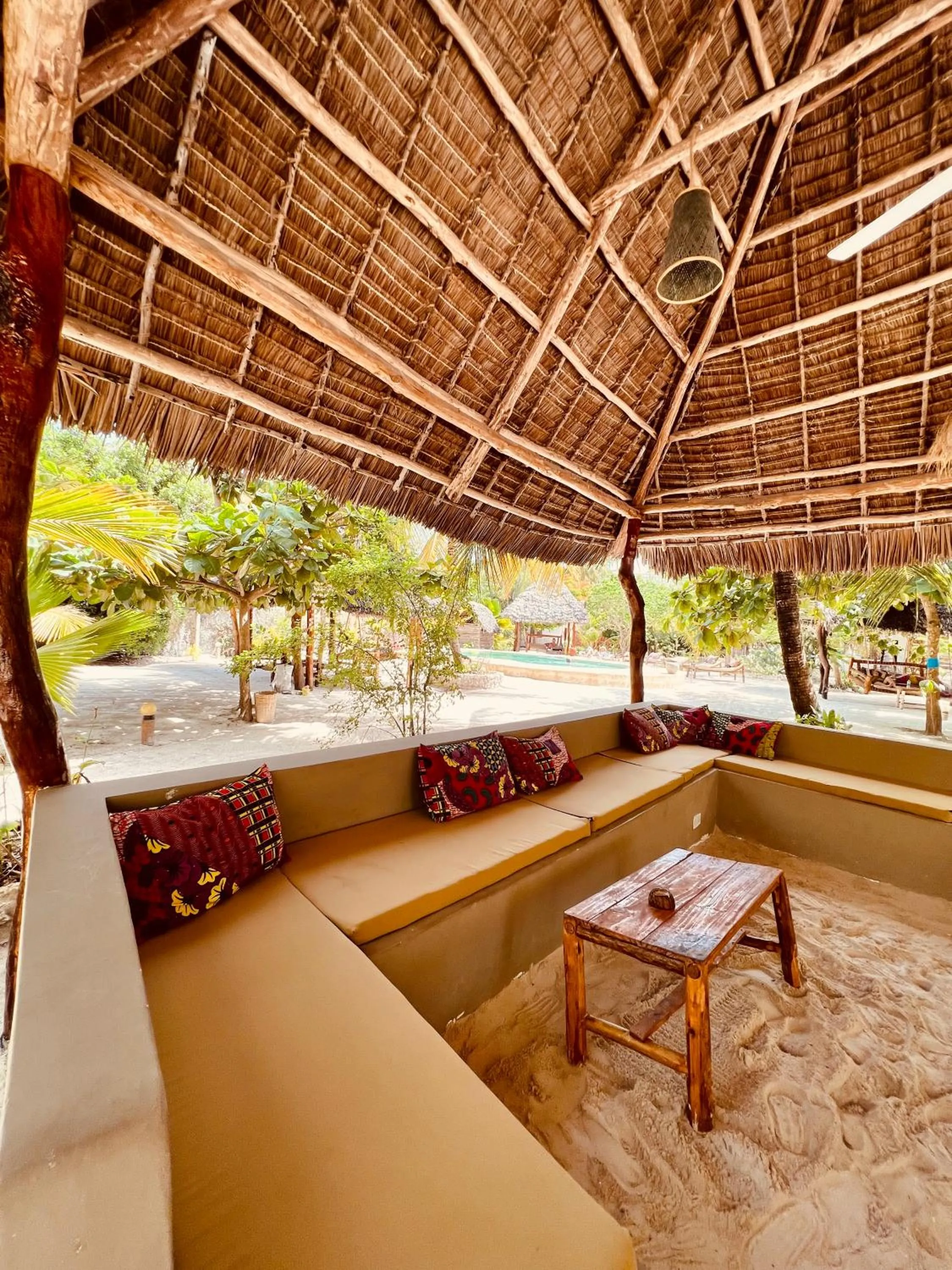 Seating area in Mpole Bungalows