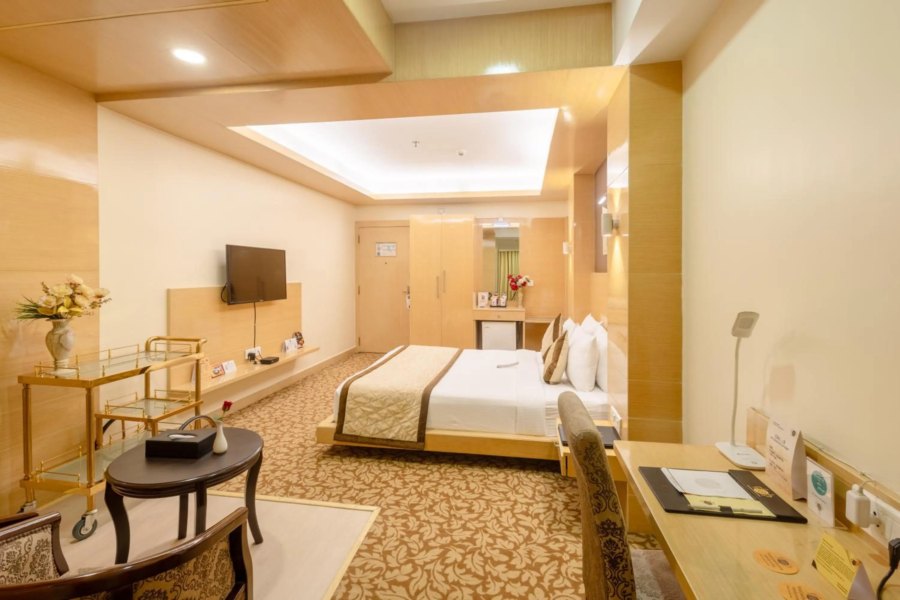 Bed in Hotel Patliputra Continental