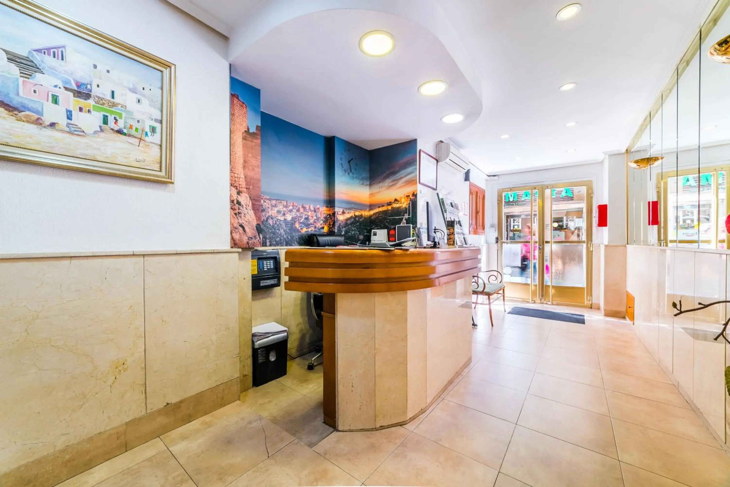 Lobby or reception in Hotel Sevilla Lobby or reception in Hotel Sevilla