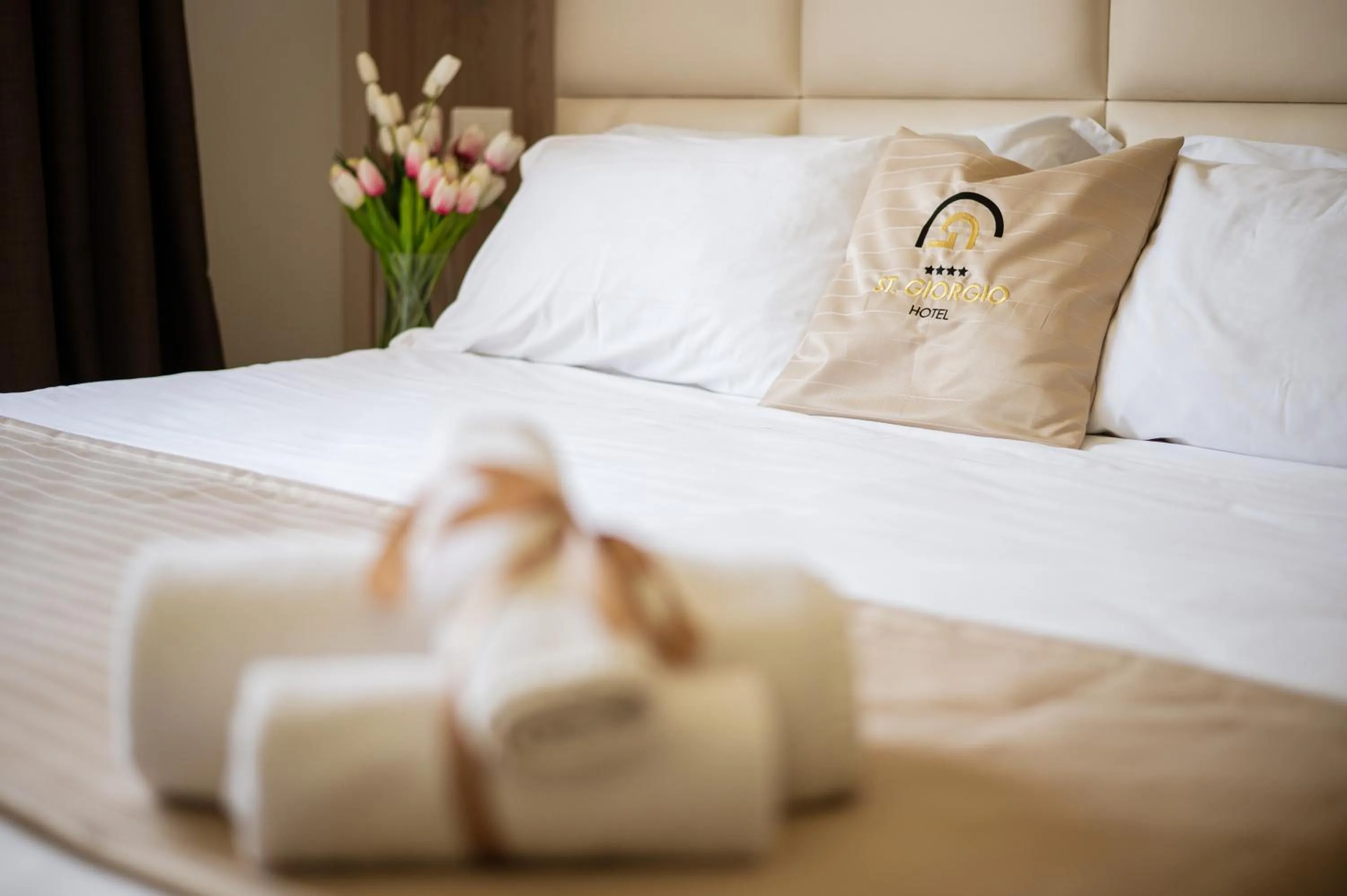 Bed in Hotel St. Giorgio