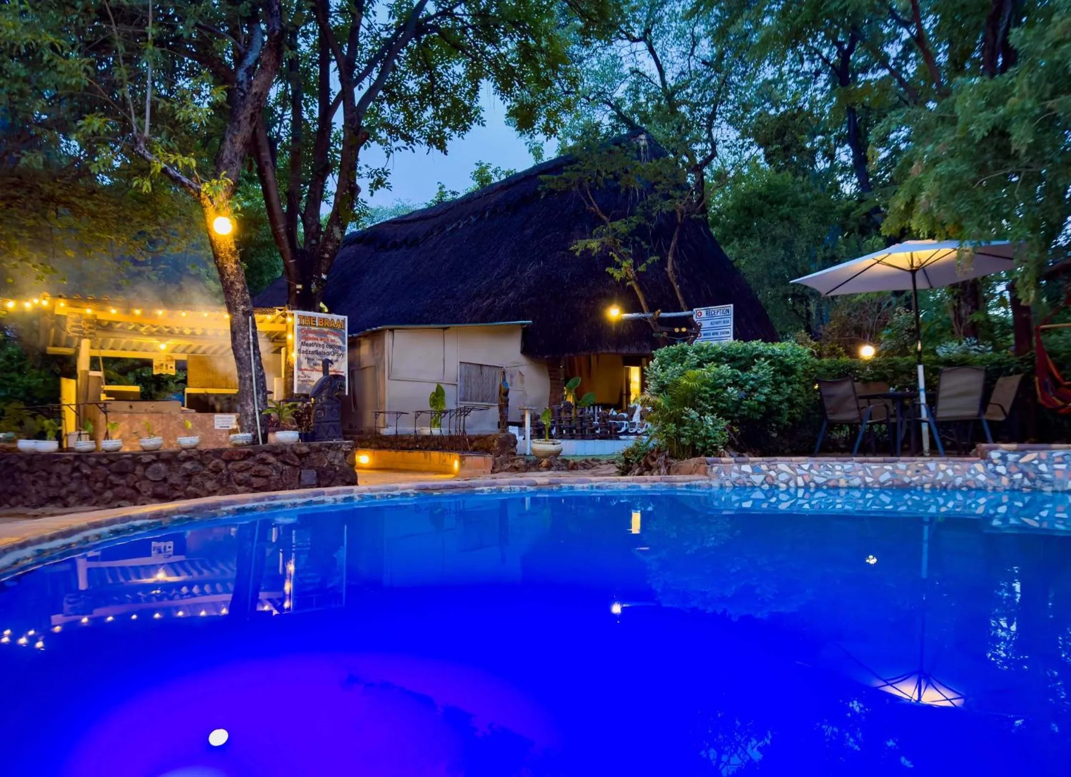 Swimming pool in Victoria Falls Backpackers Lodge