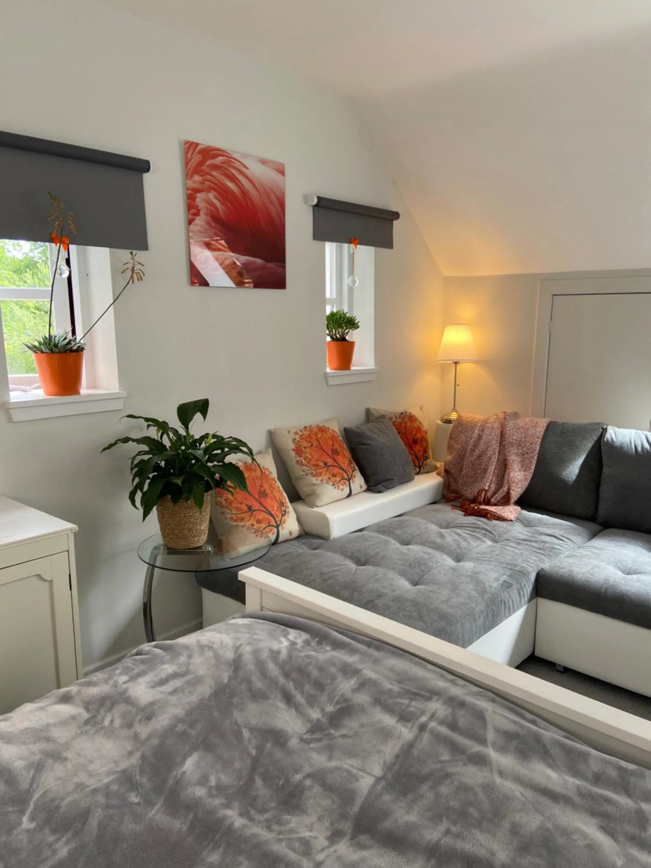 Seating area, Bed in JustB Edinburgh
