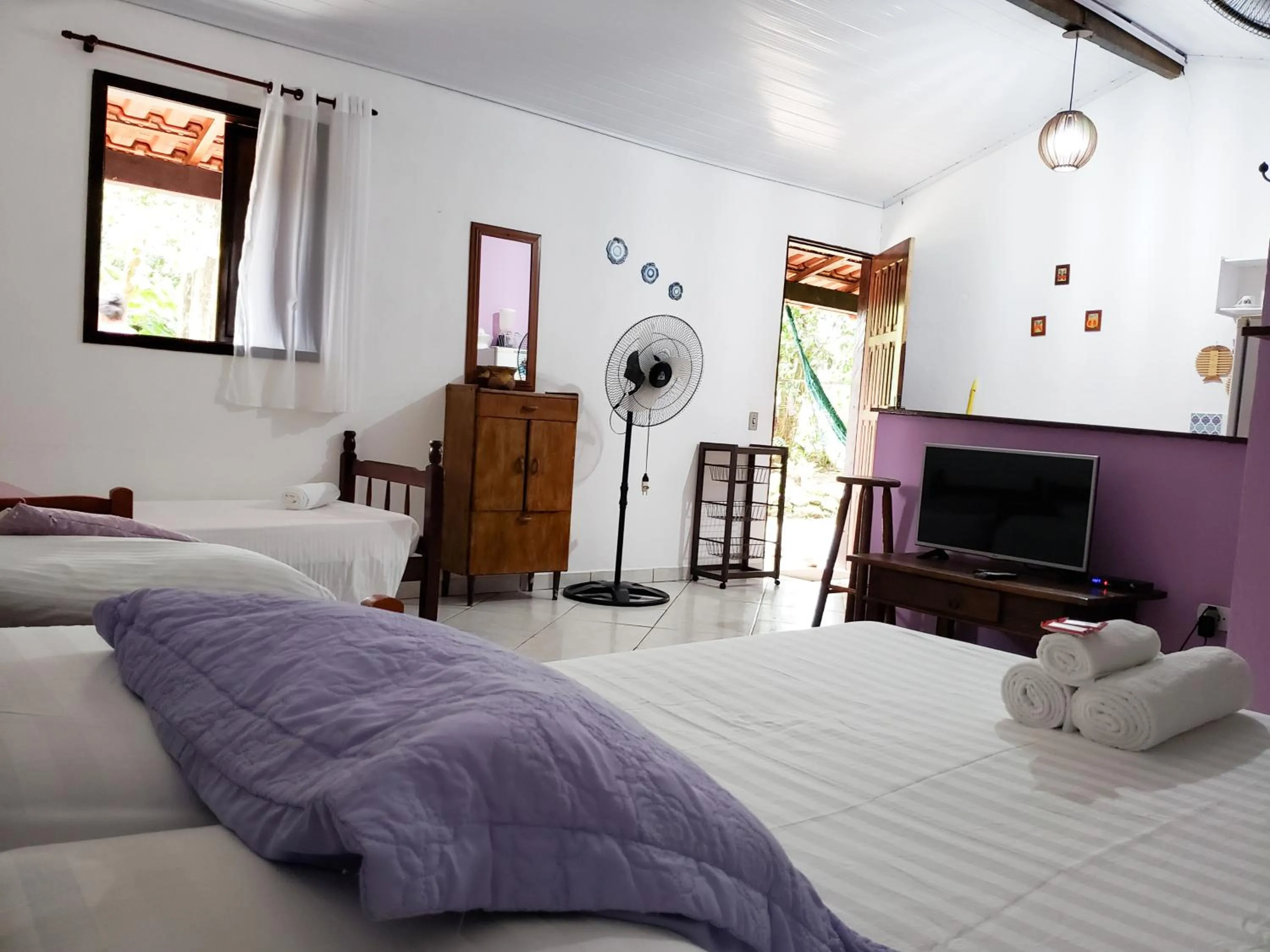 Bed in Pousada Sitio das Flores