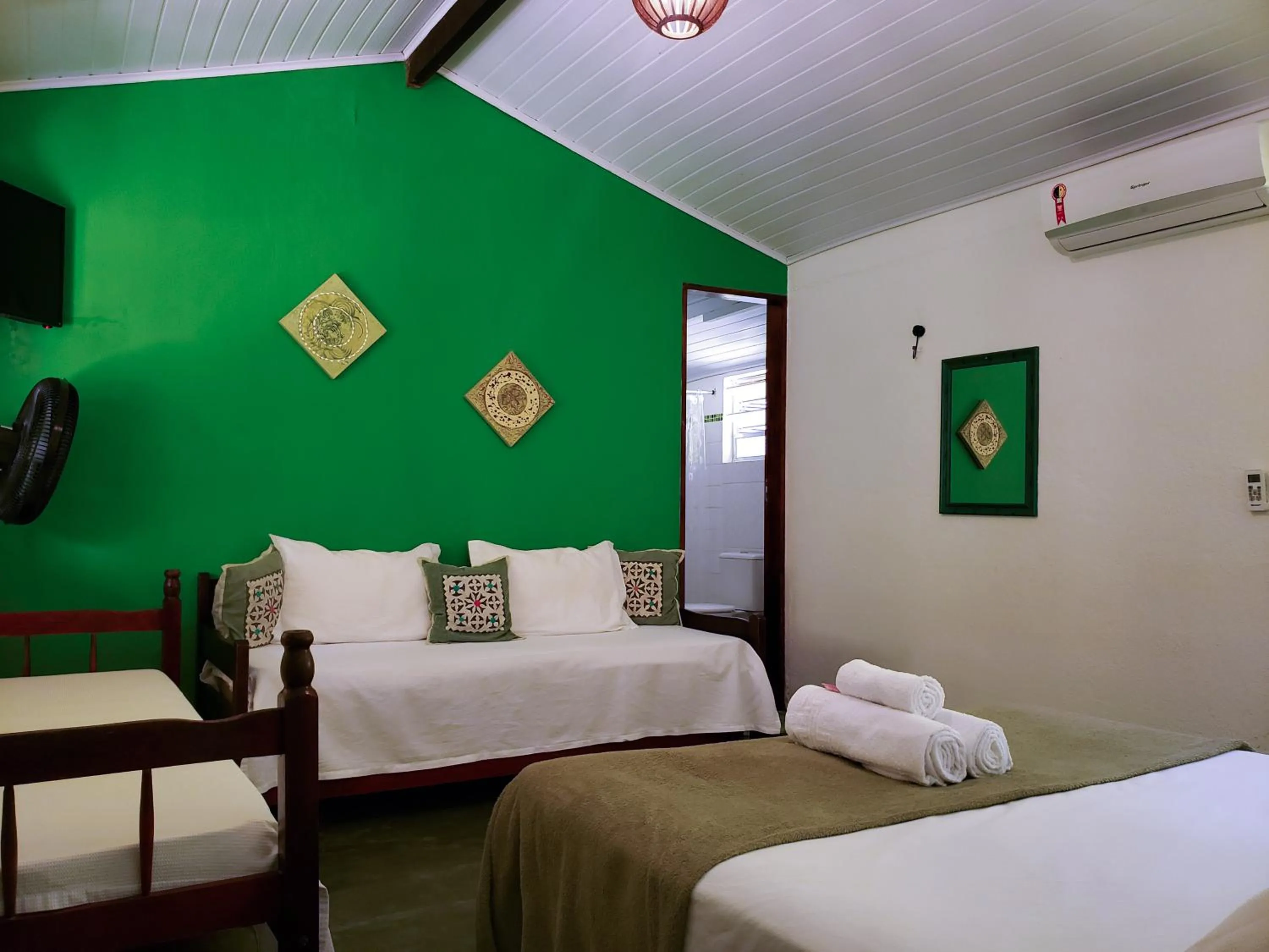 Bed in Pousada Sitio das Flores