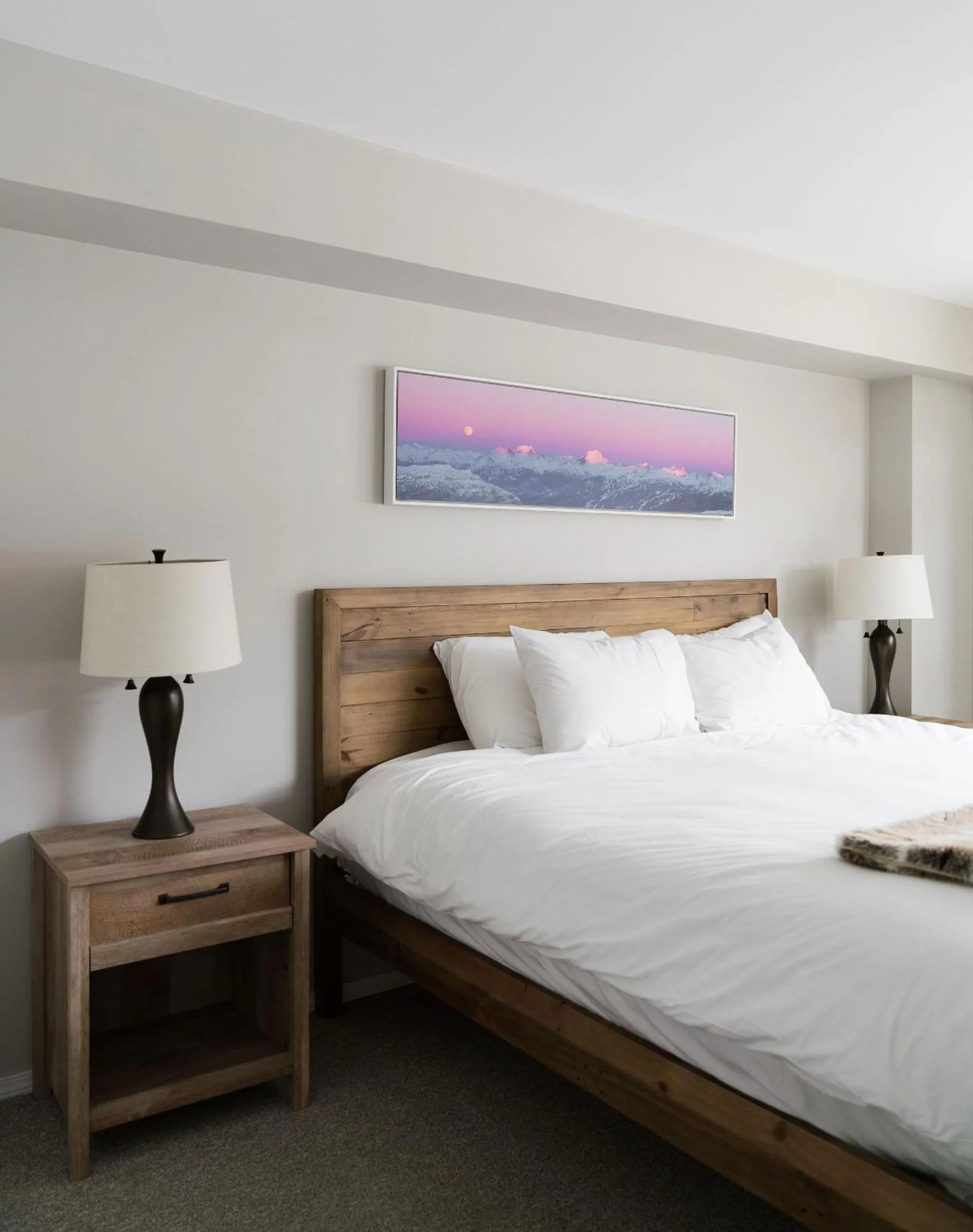 Bed in Gibbons Life Accommodations