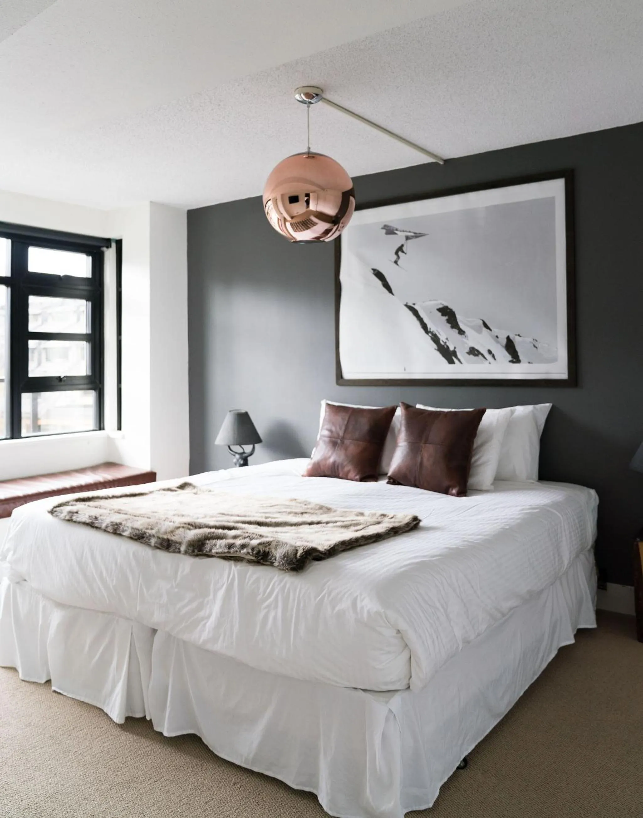 Bed in Gibbons Life Accommodations