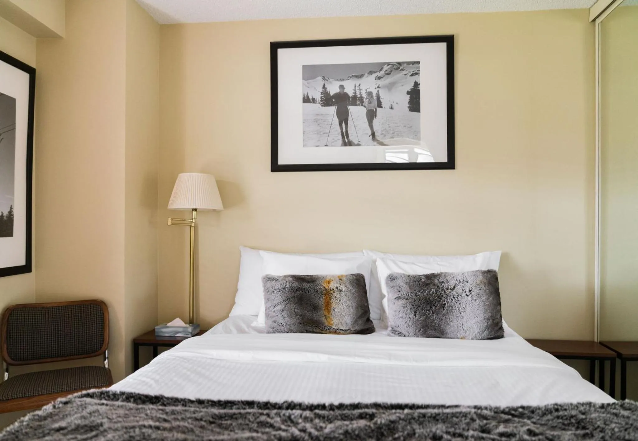 Bed in Gibbons Life Accommodations