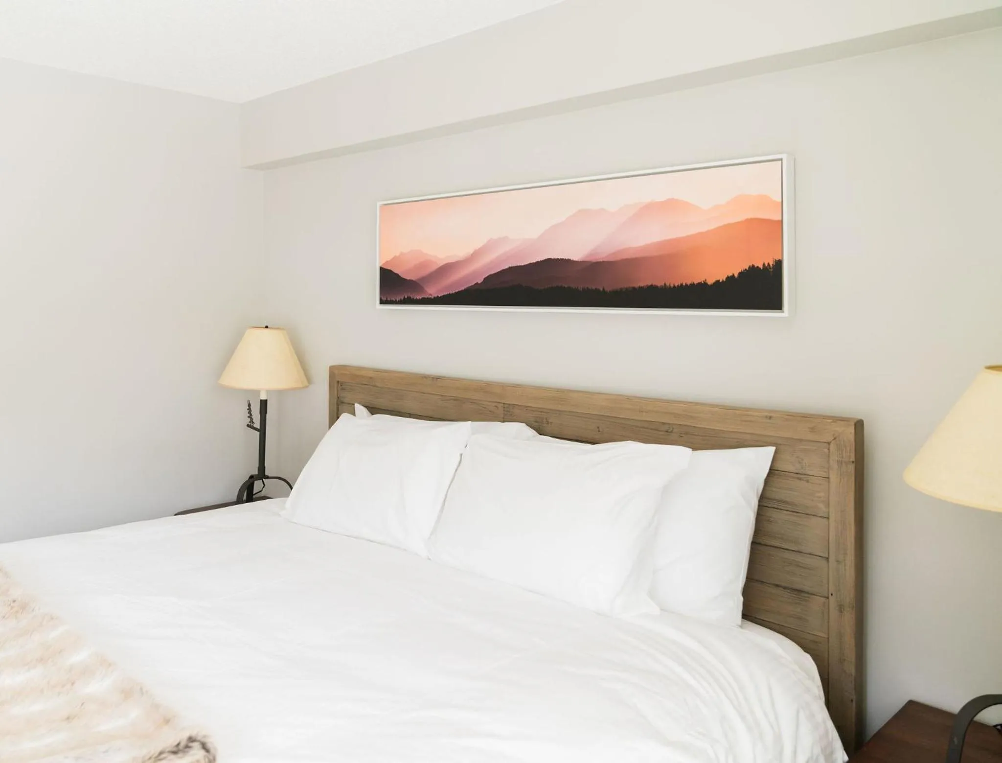 Bed in Gibbons Life Accommodations