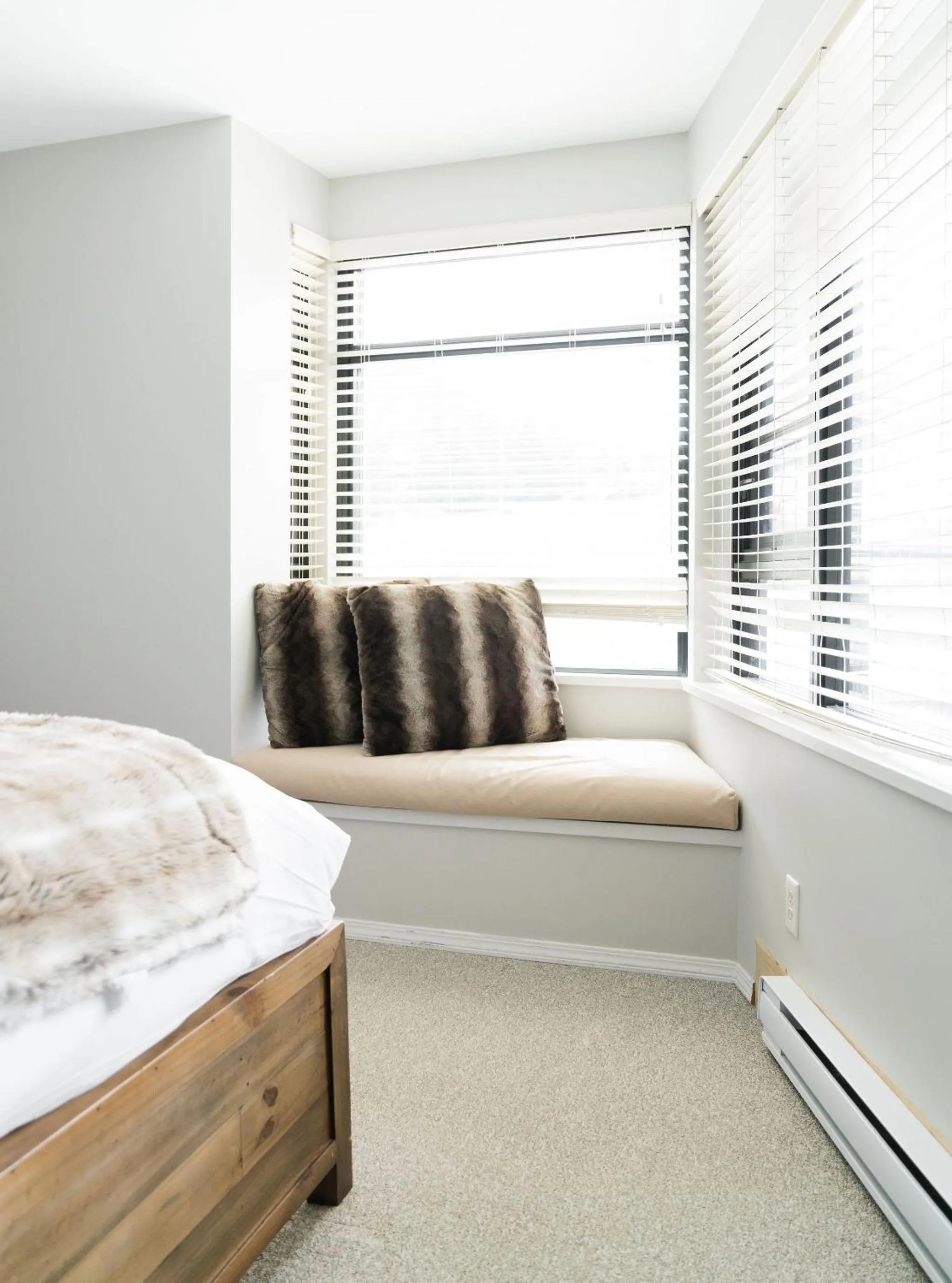 Bed in Gibbons Life Accommodations