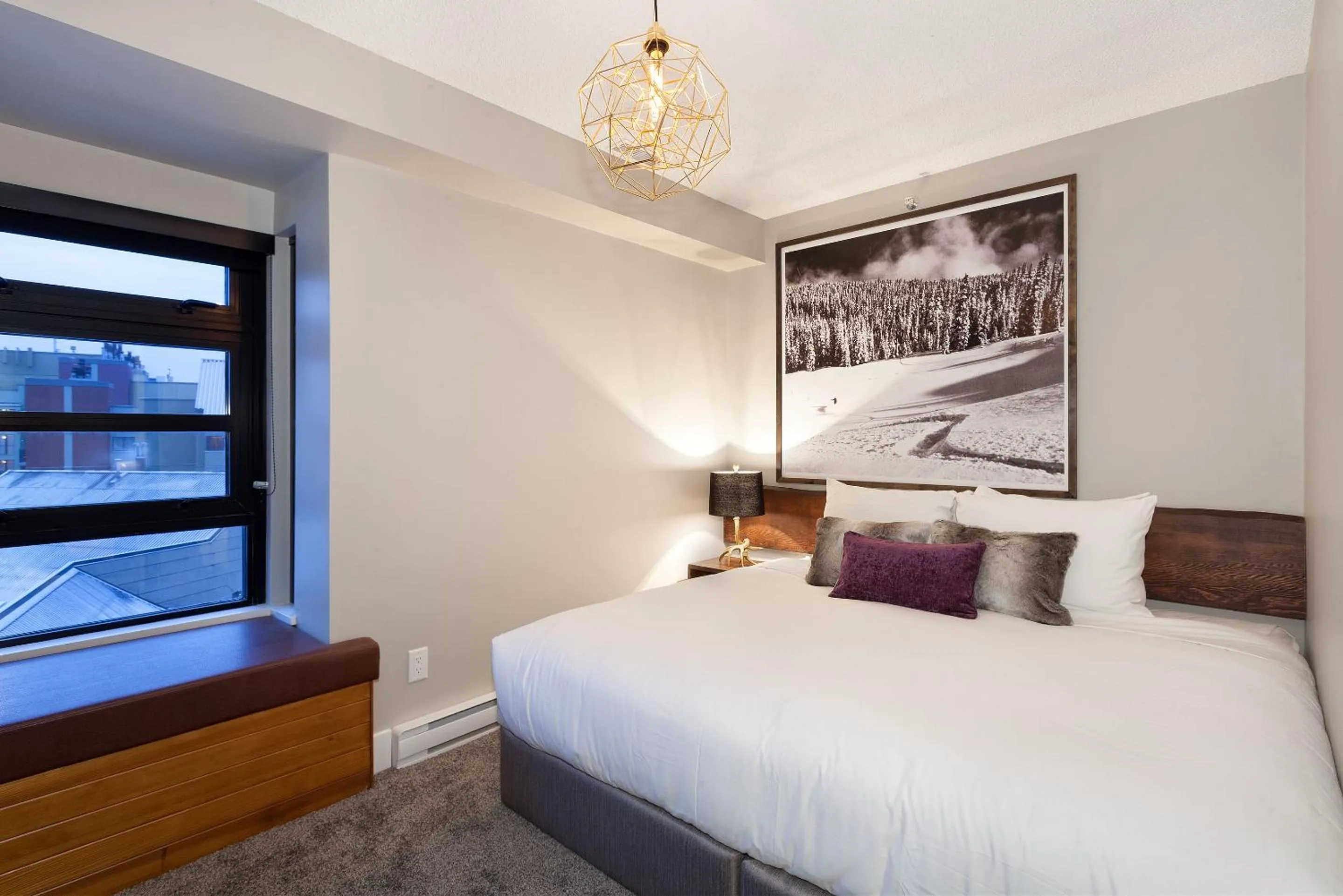 Bedroom, Bed in Gibbons Life Accommodations