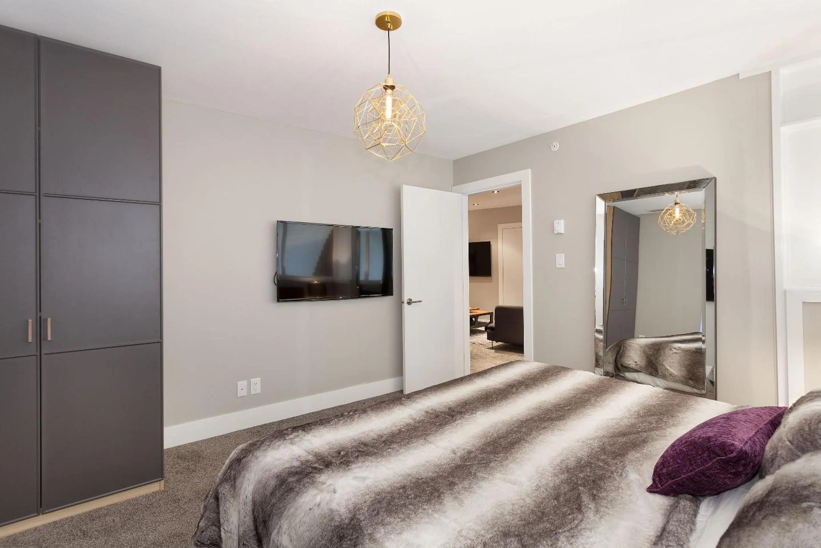 Bedroom, Bed in Gibbons Life Accommodations