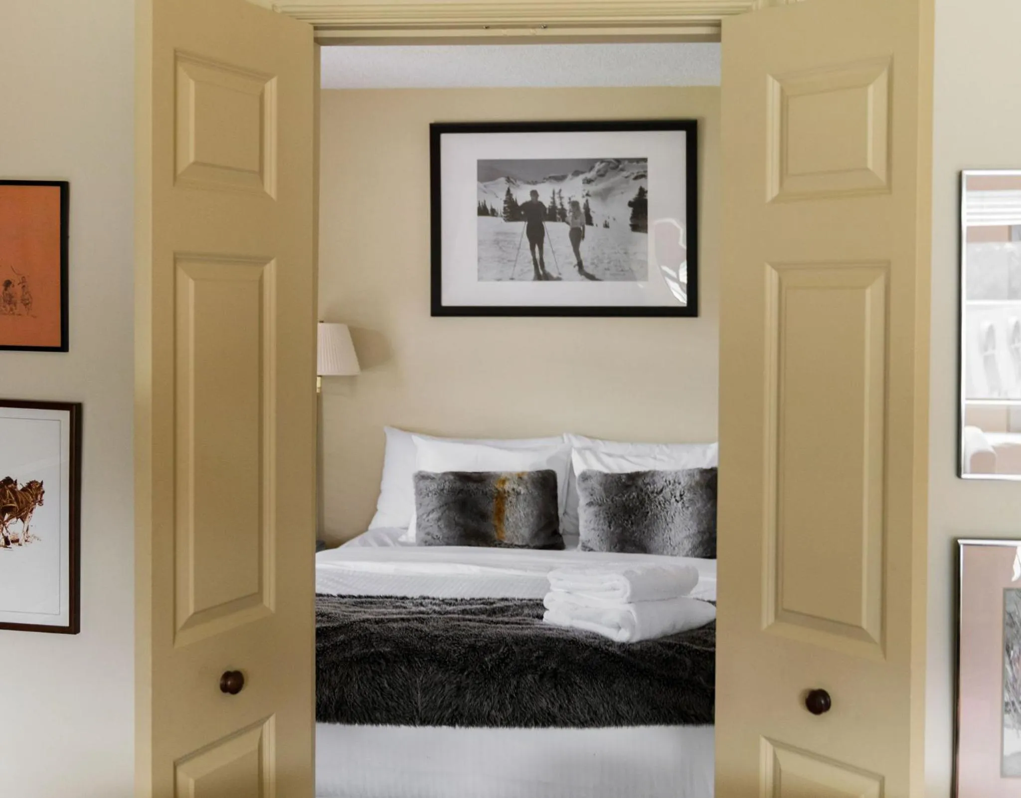 Bed in Gibbons Life Accommodations