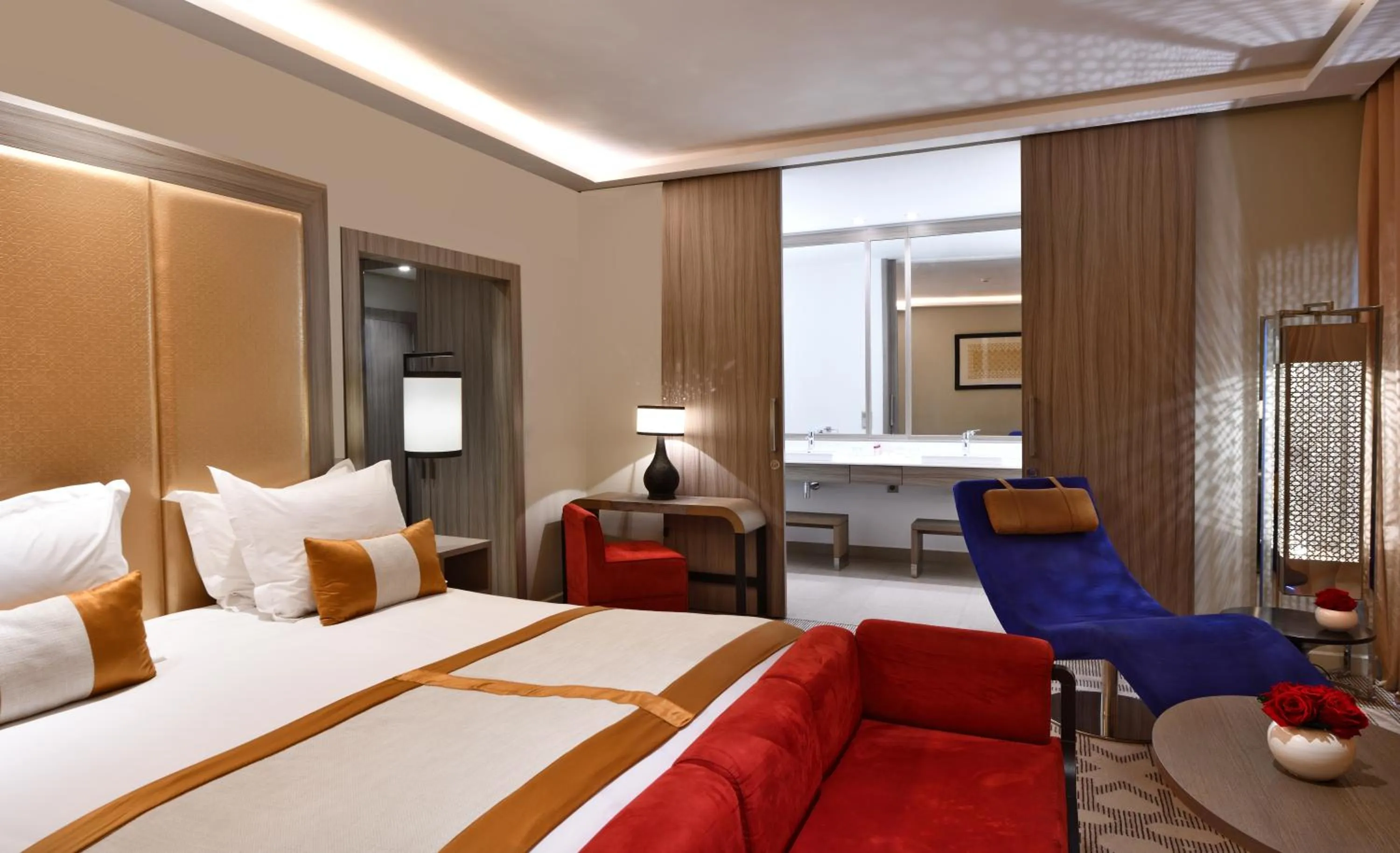 Photo of the whole room, Bed in Mövenpick Hotel Mansour Eddahbi Marrakech