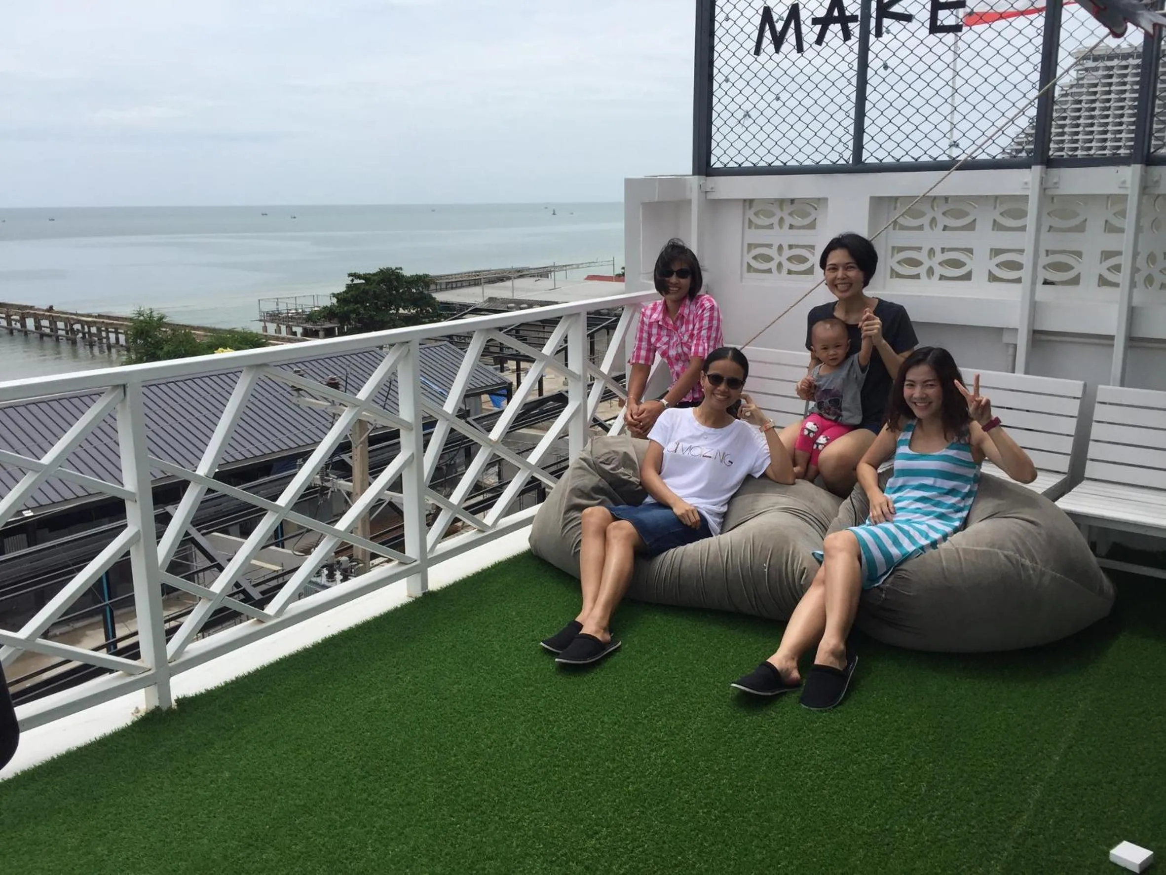 Balcony/Terrace in Jetty Huahin Hostel