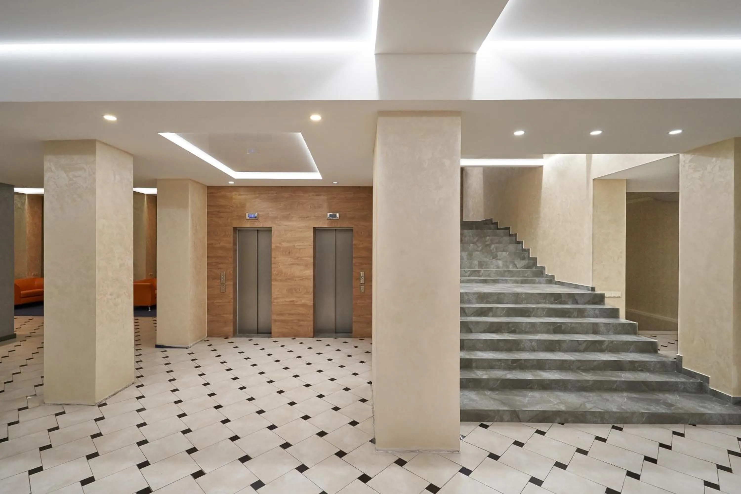 Lobby or reception in Hotel Druzhba
