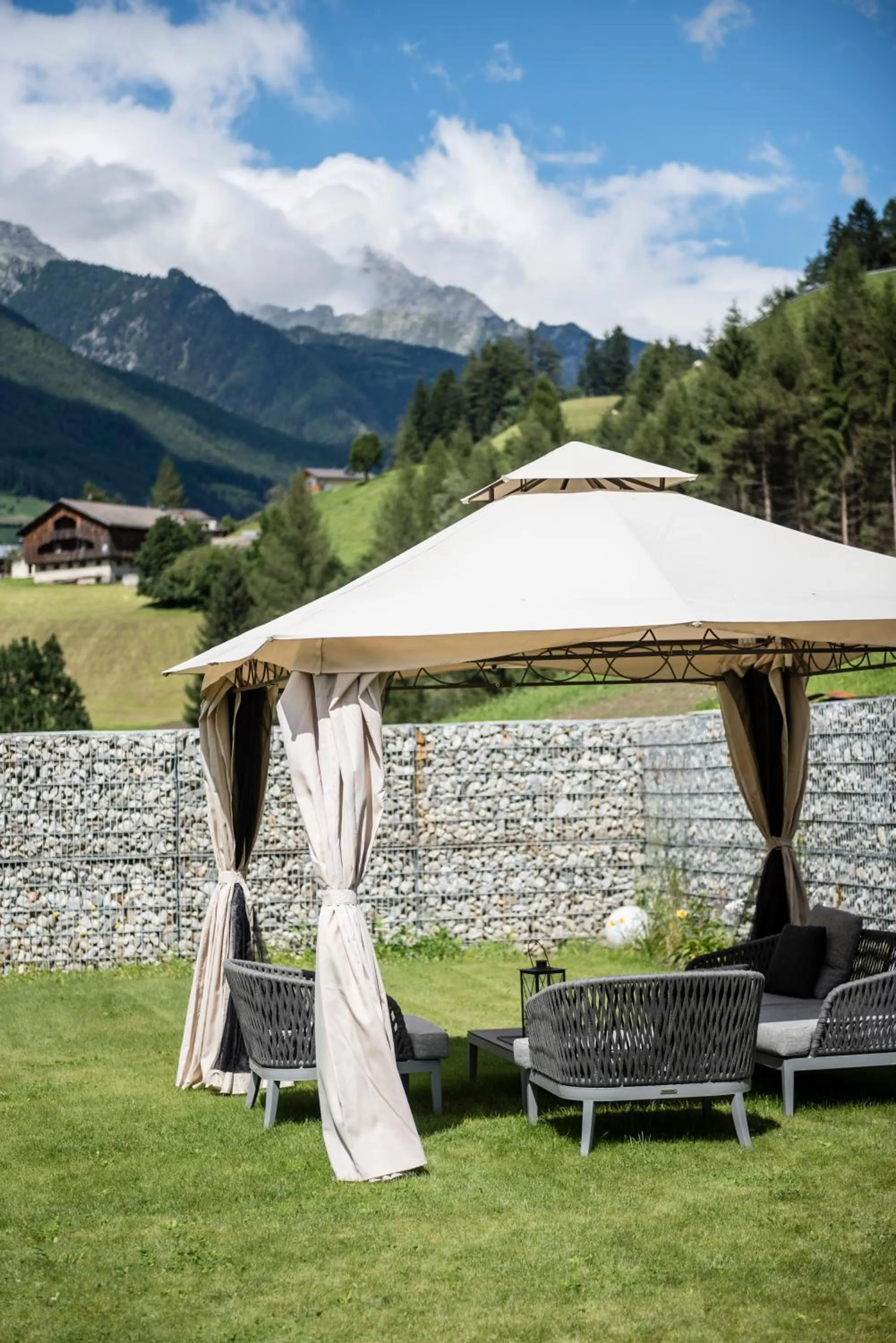 Garden view in Aurina Lodges