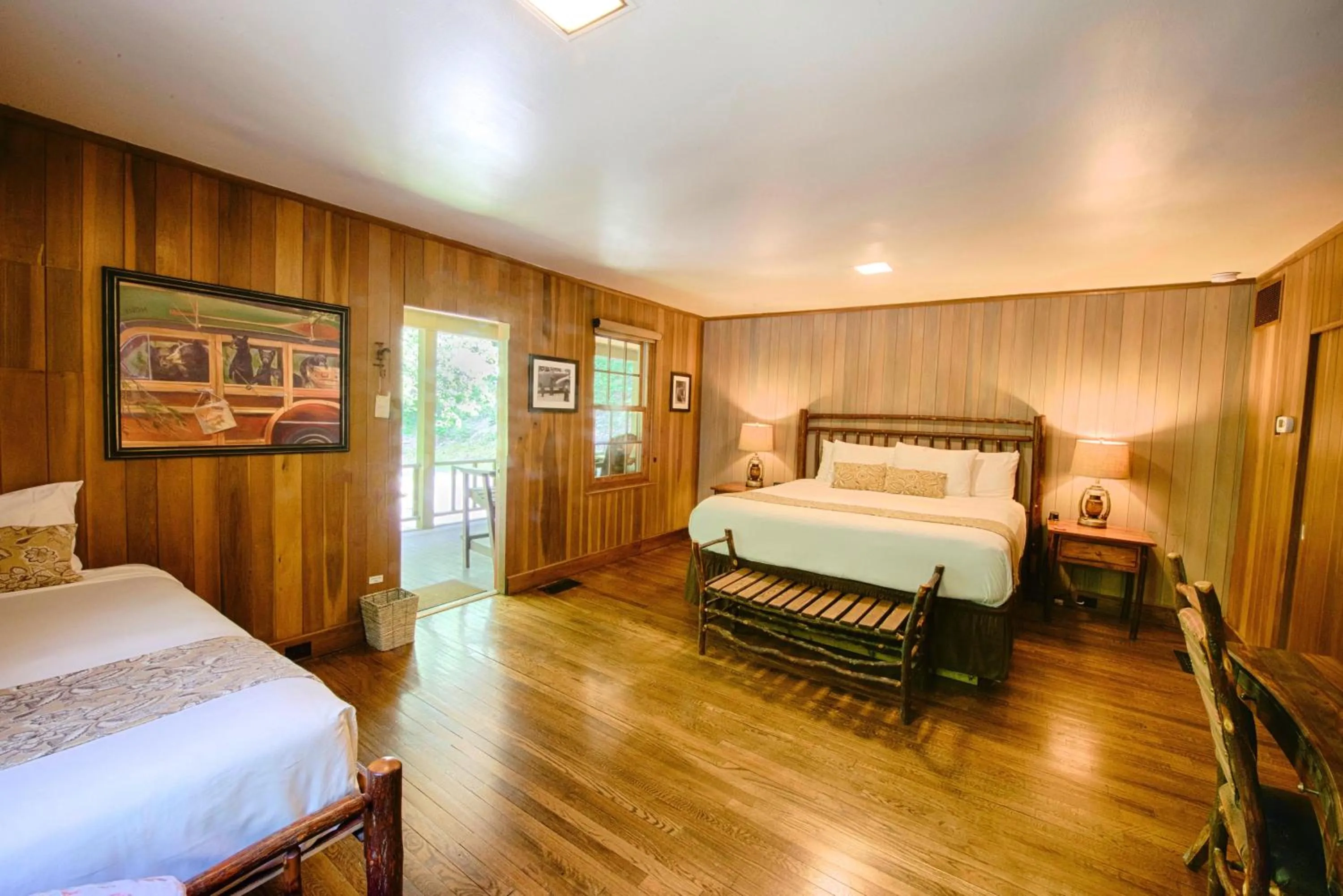 Bed in Historic Tapoco Lodge Resort