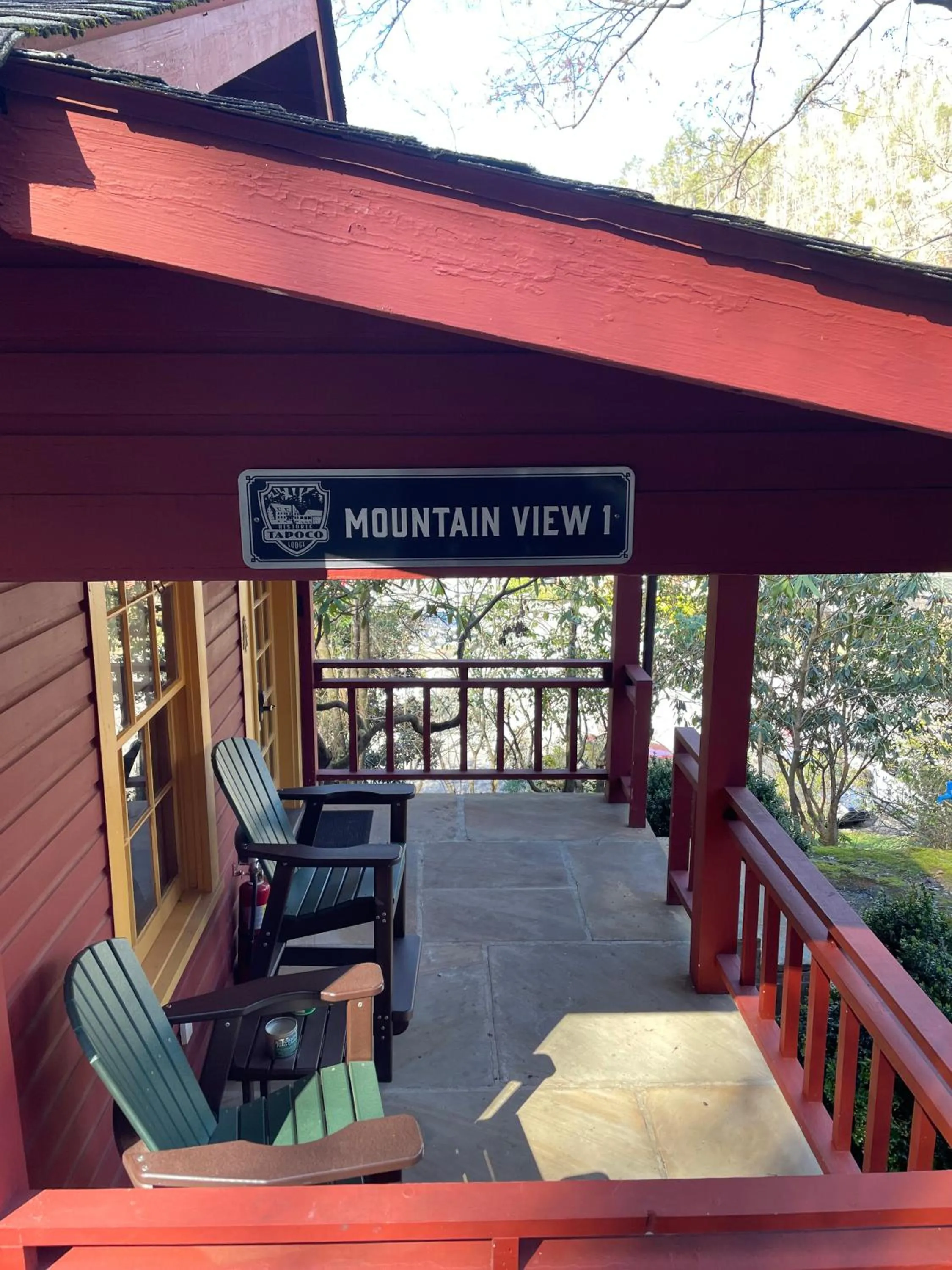 Patio in Historic Tapoco Lodge Resort
